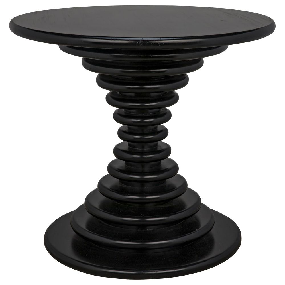 Scheiben Side Table, Hand Rubbed Black by NOIR