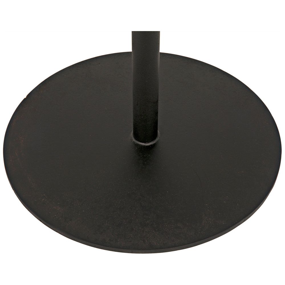 Ford Small Side Table, Gold Teak with Iron Base by NOIR