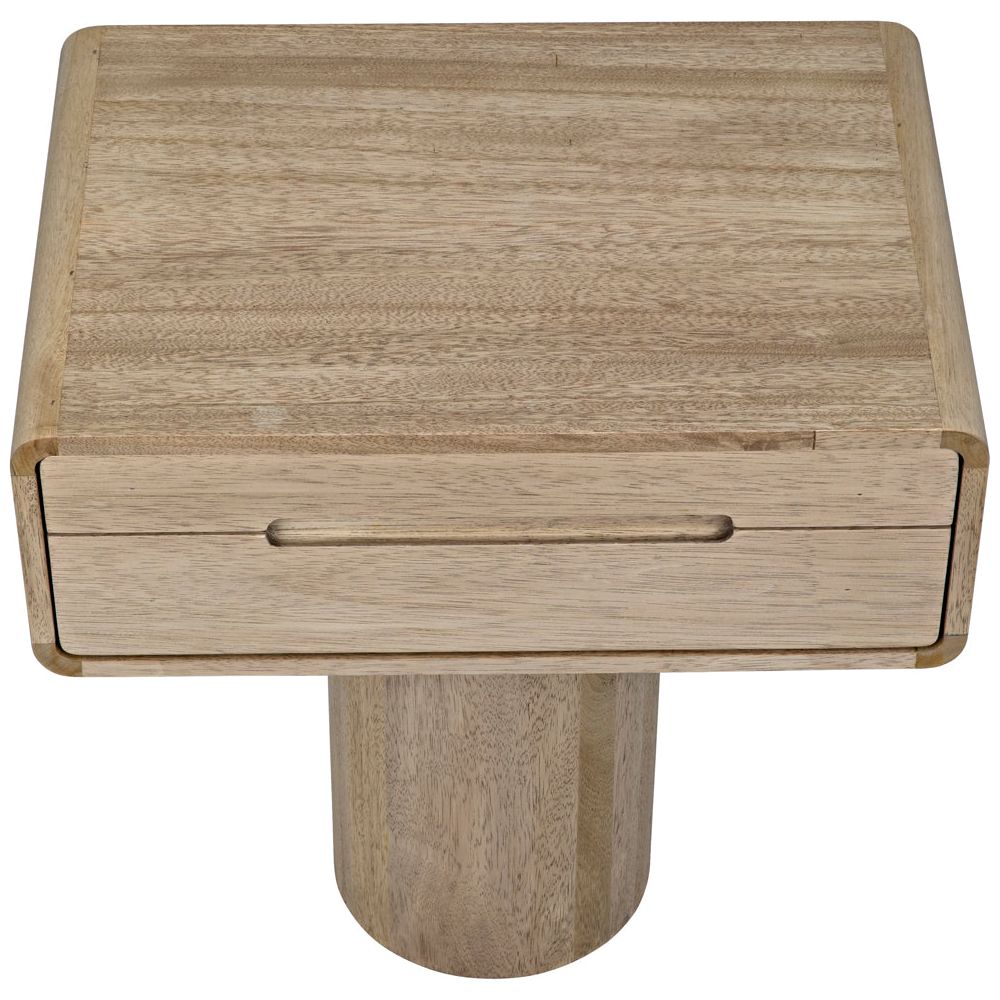 Langford Side Table, Washed Walnut by NOIR