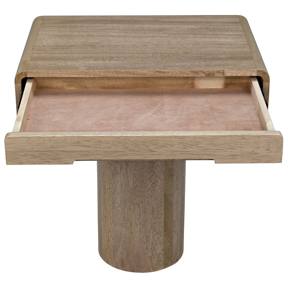 Langford Side Table, Washed Walnut by NOIR