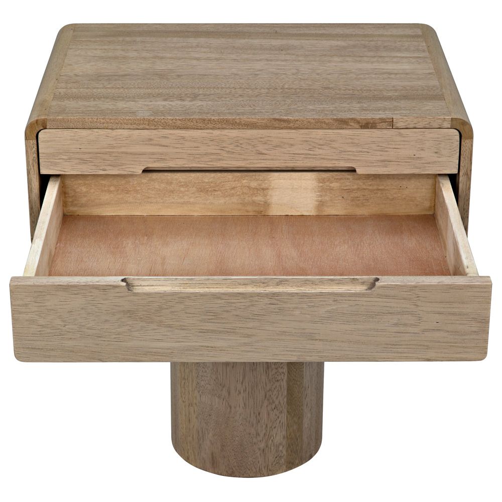 Langford Side Table, Washed Walnut by NOIR