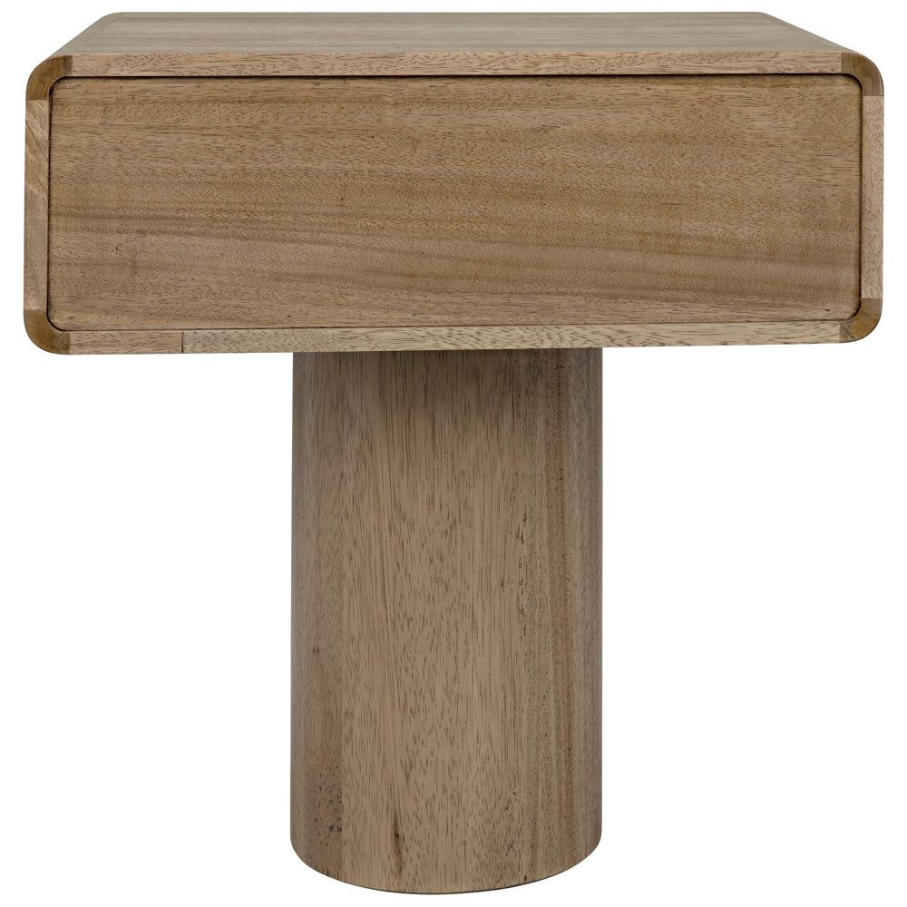 Langford Side Table, Washed Walnut by NOIR