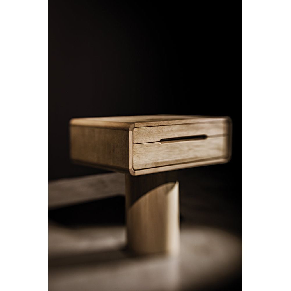 Langford Side Table, Washed Walnut by NOIR