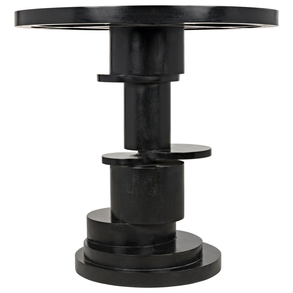 Hugo Side Table, Hand Rubbed Black by NOIR