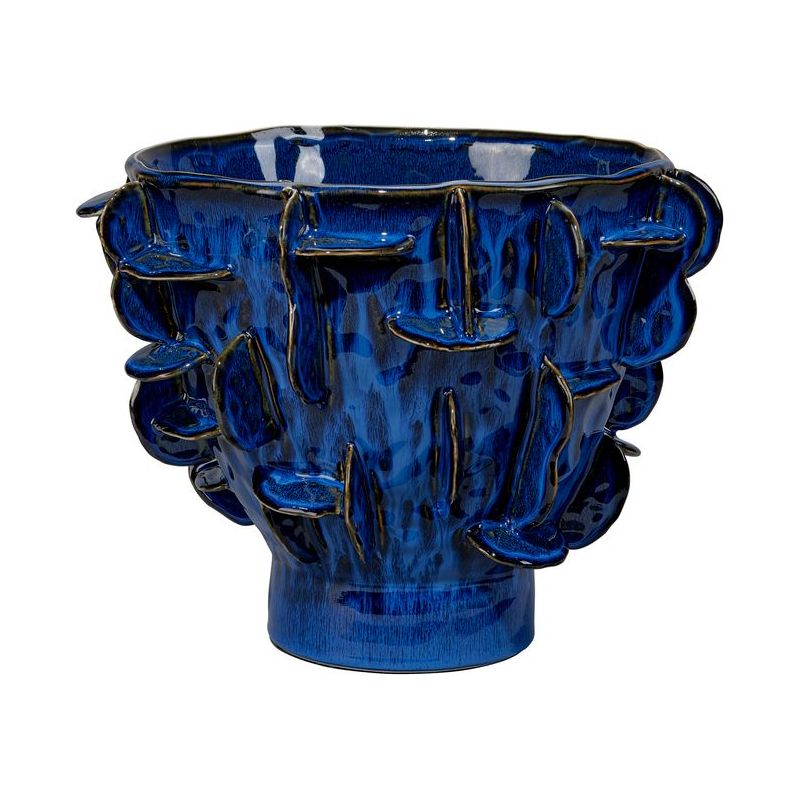 Helios Ceramic Decorative Vase Blue by Jamie Young