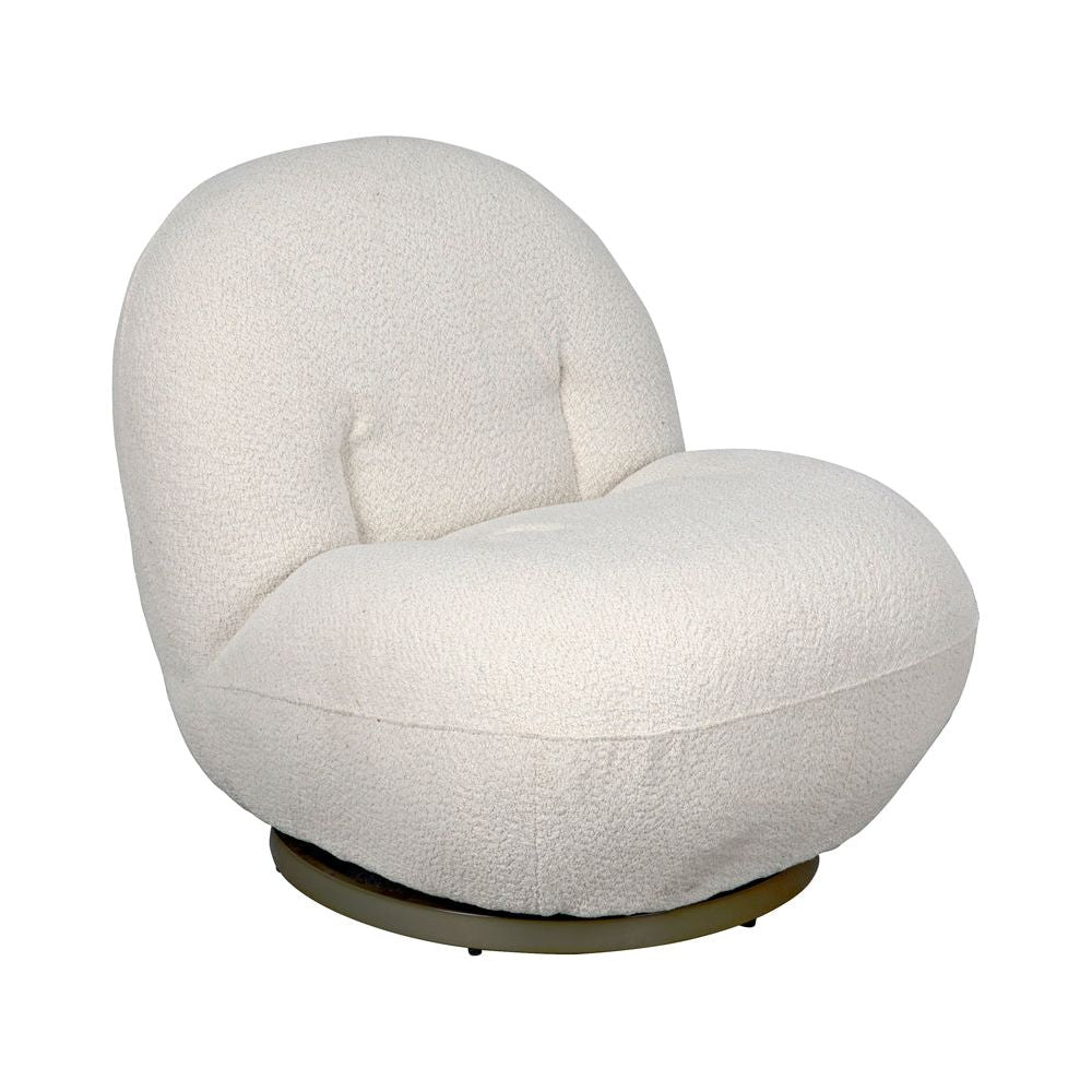 Artemis Swivel Chair, Boucle Fabric by NOIR