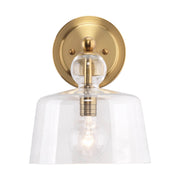 Hudson Glass Wall Sconce Brass by Jamie Young