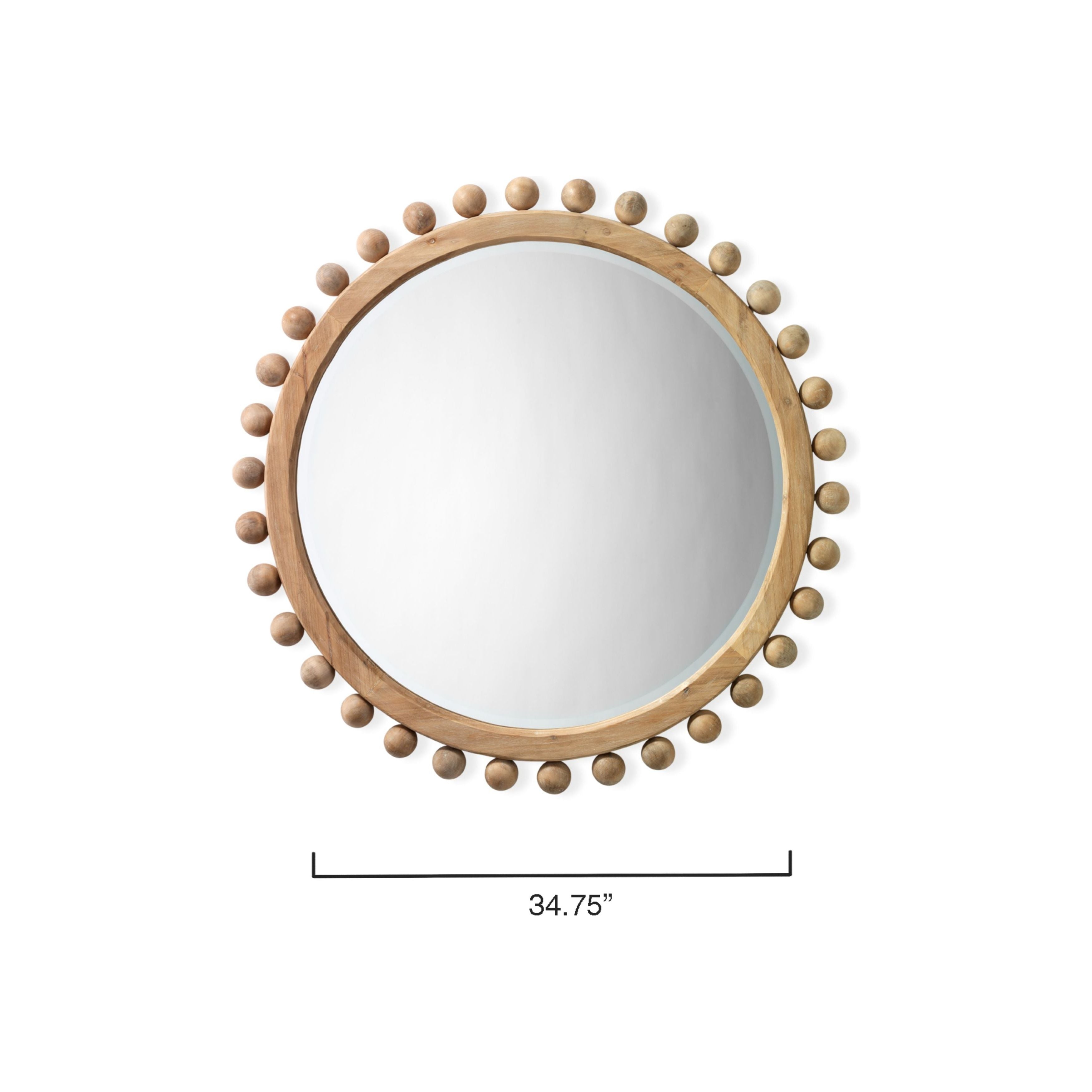 Brighton Round Wood Mirror by Jamie Young