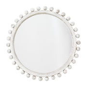 Brighton Round Wood Mirror White Washed by Jamie Young