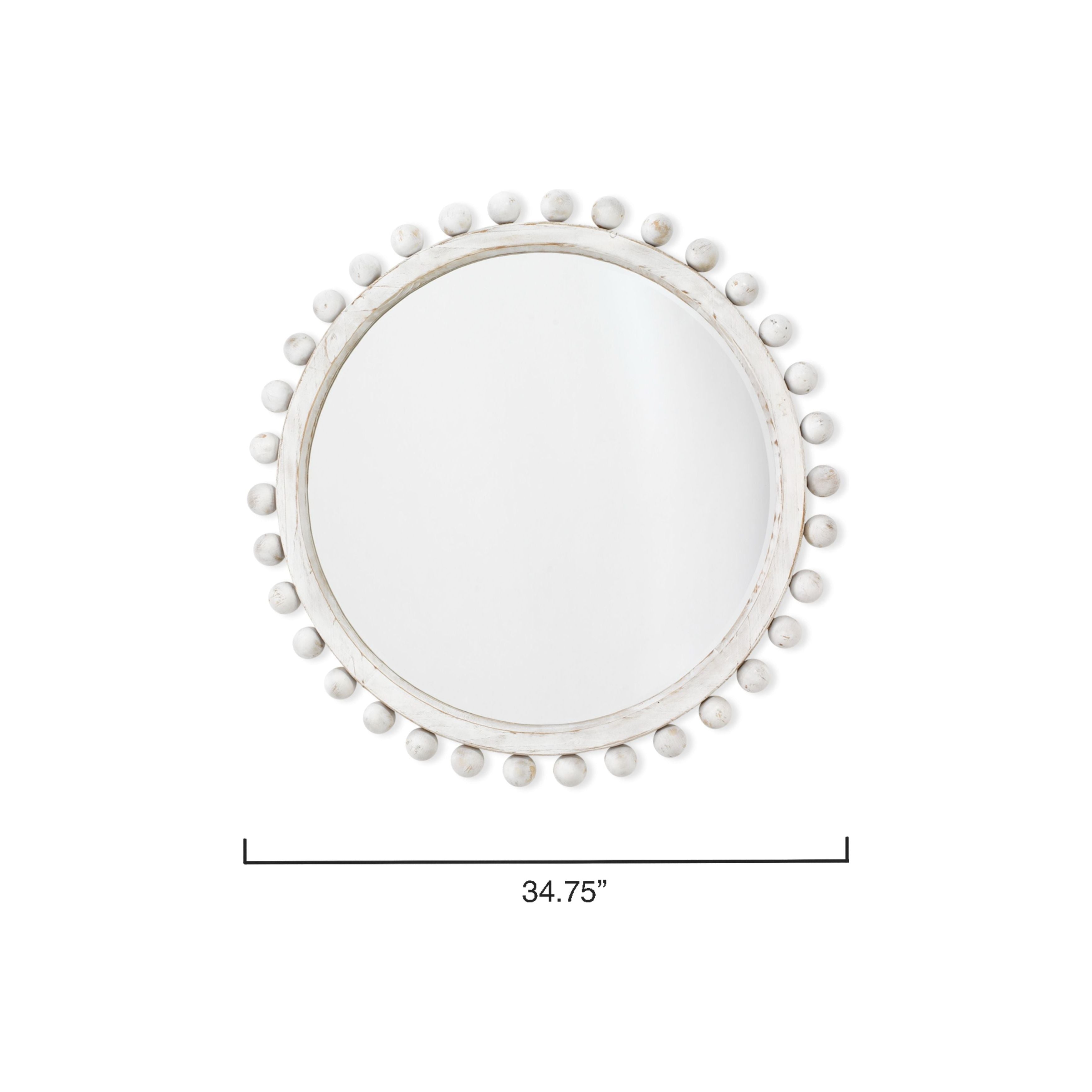 Brighton Round Wood Mirror by Jamie Young