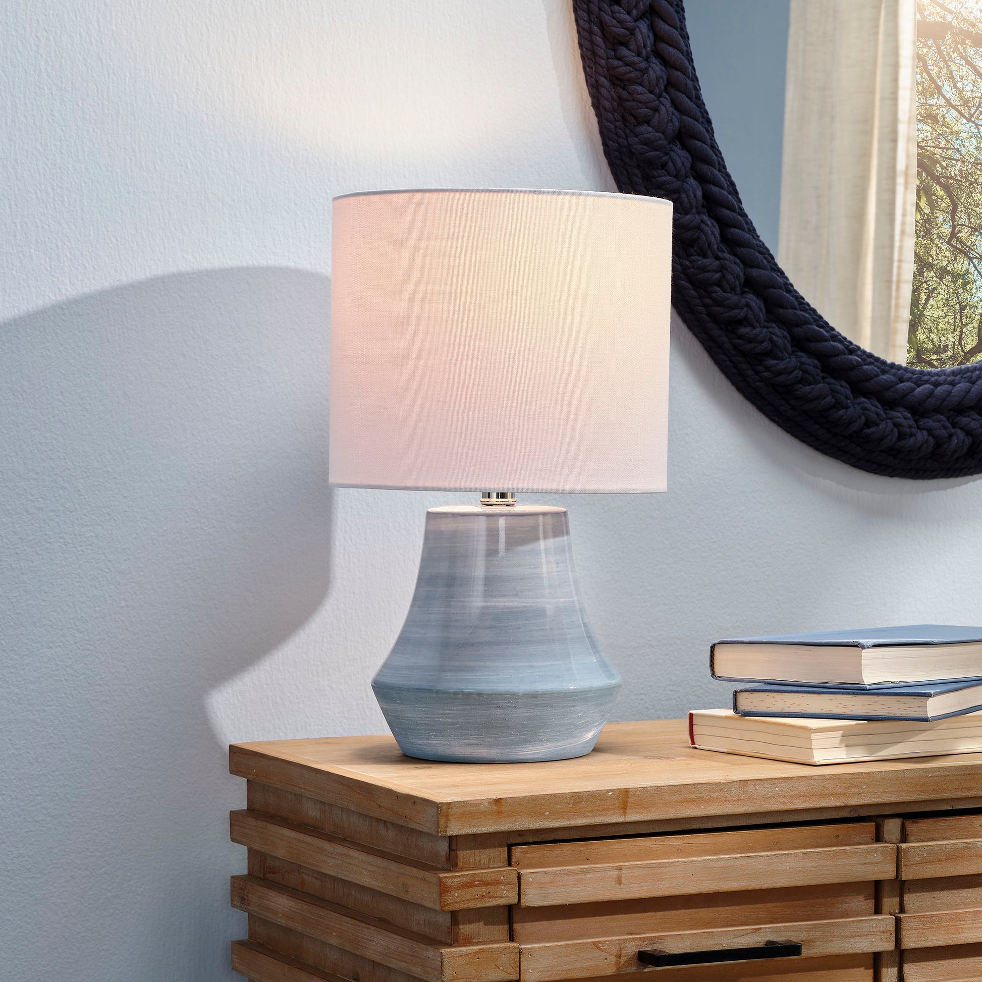 Cottage Ceramic Table Lamp, Blue by Jamie Young