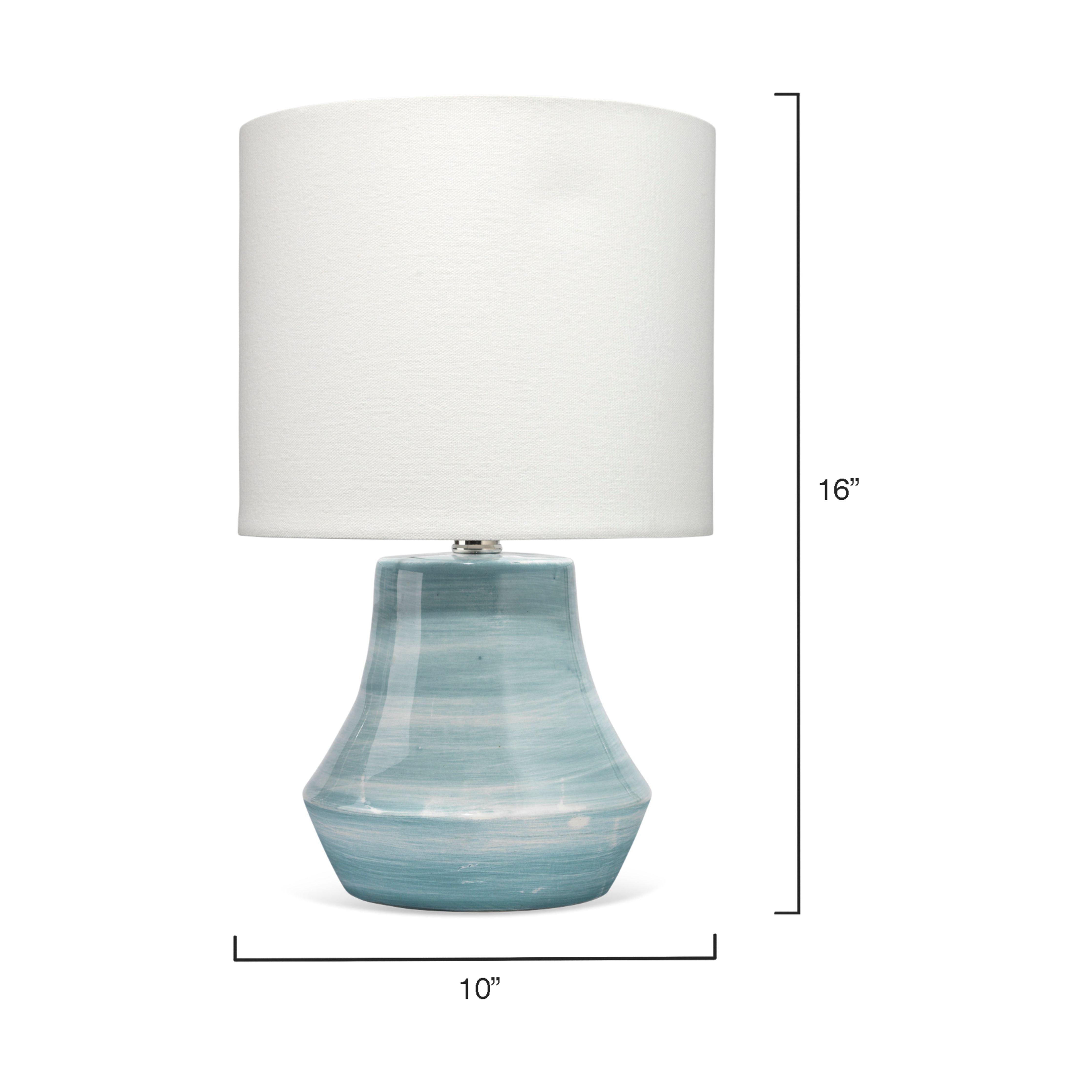 Cottage Ceramic Table Lamp, Blue by Jamie Young