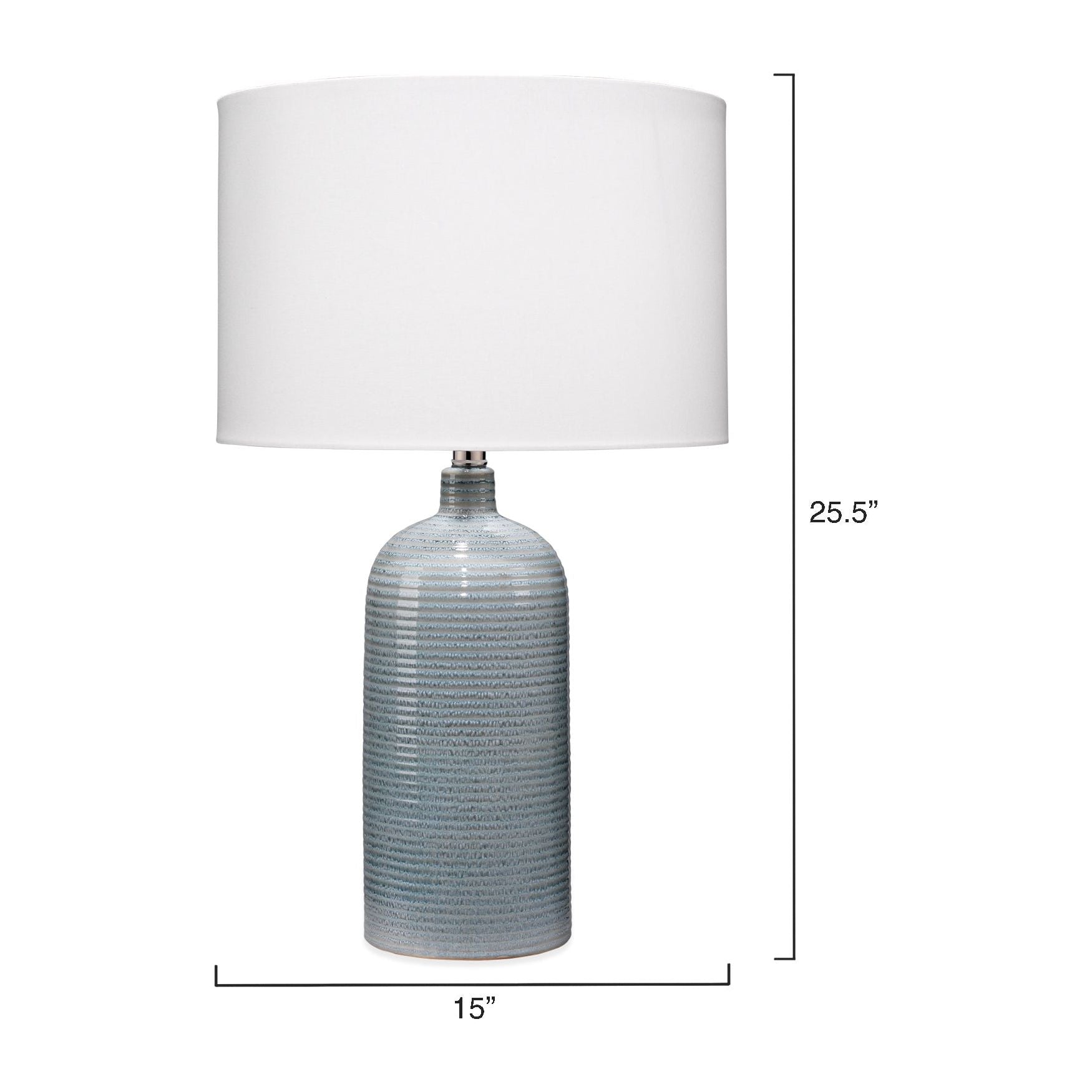 Declan Ceramic Table Lamp, Blue by Jamie Young