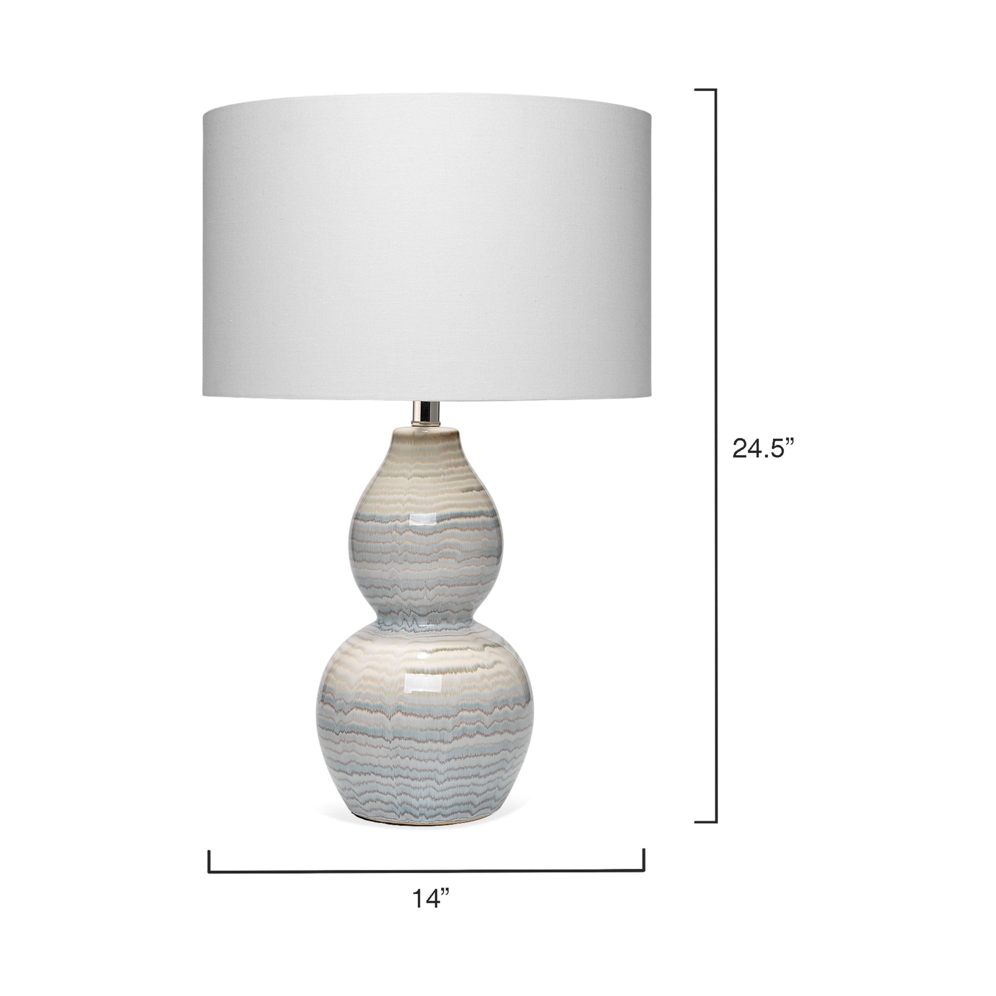 Catalina Ceramic Wave Table Lamp by Jamie Young