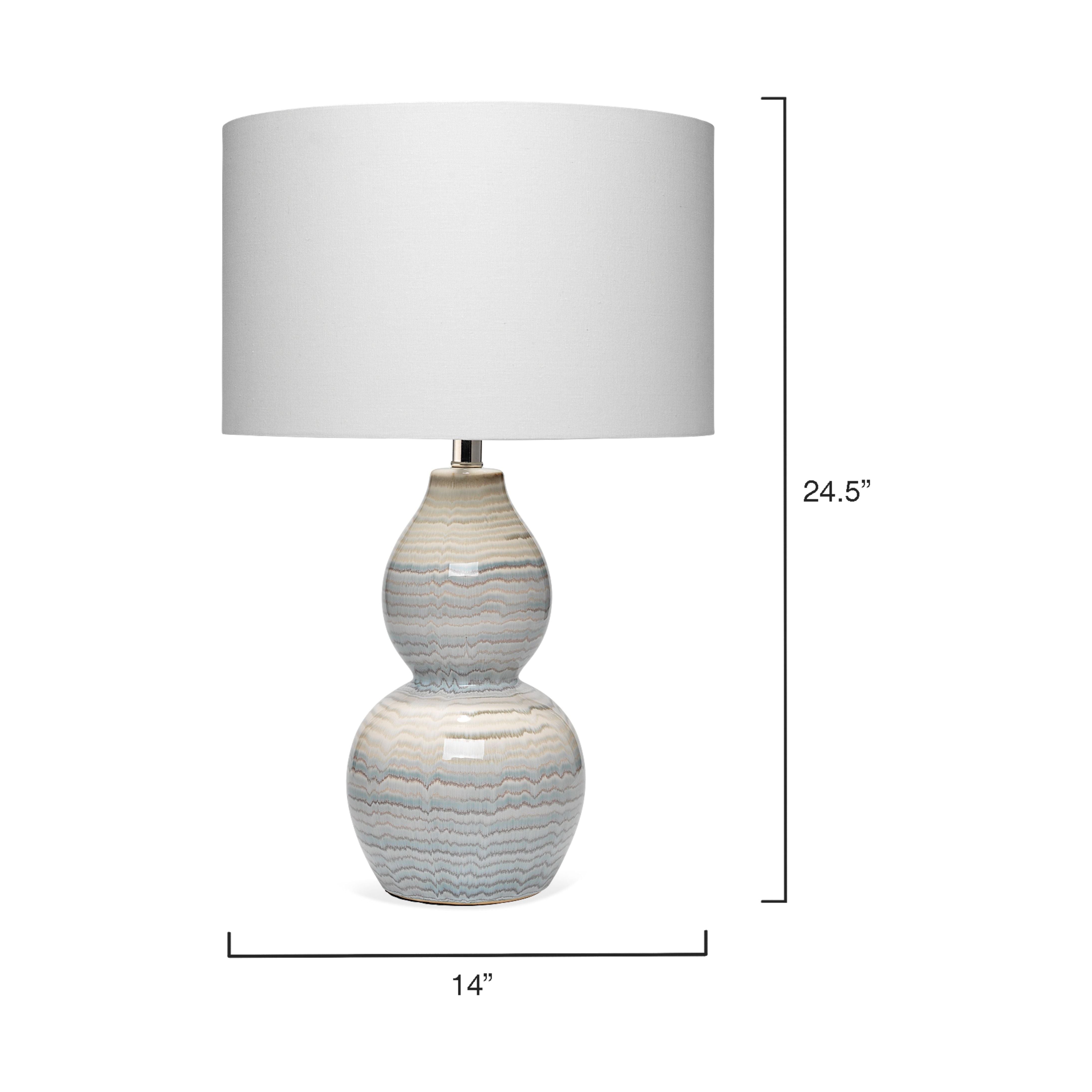 Catalina Ceramic Wave Table Lamp by Jamie Young
