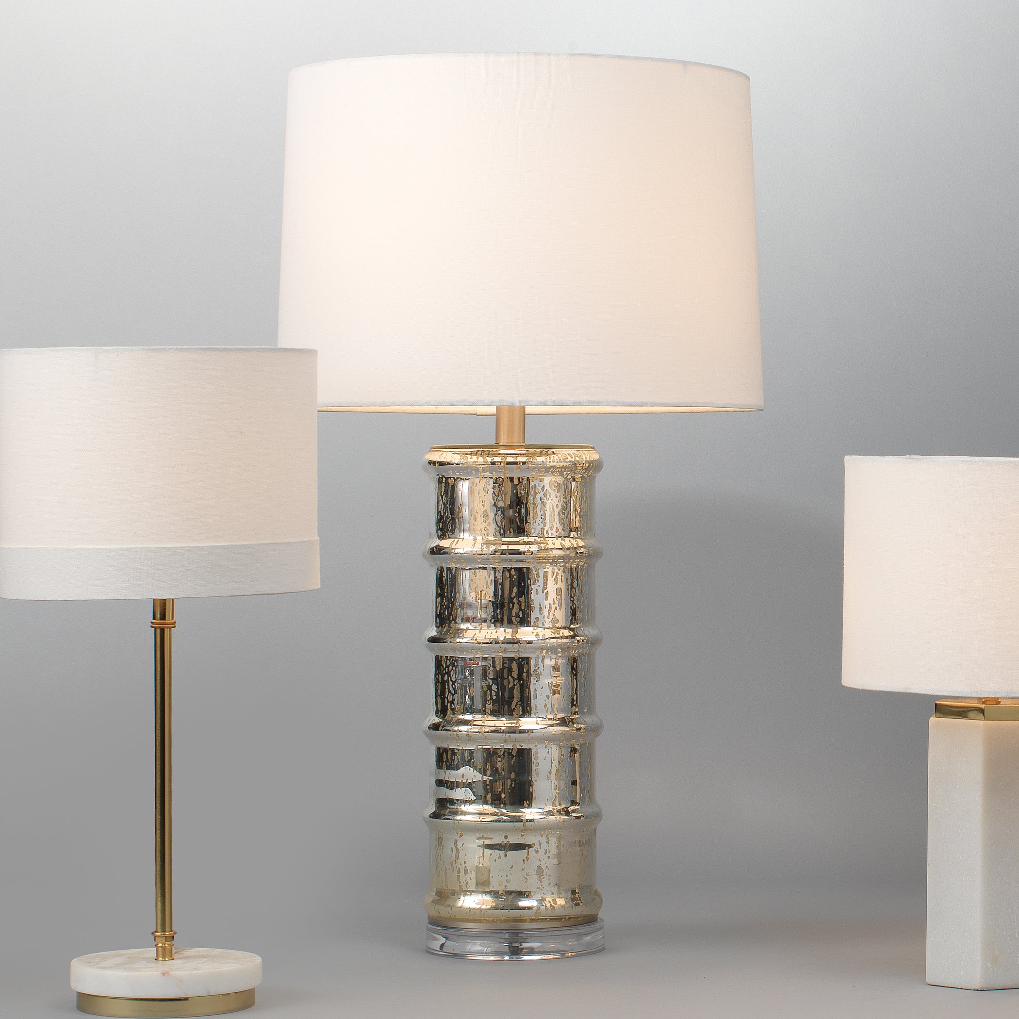 Irene Glass Table Lamp, Silver by Jamie Young