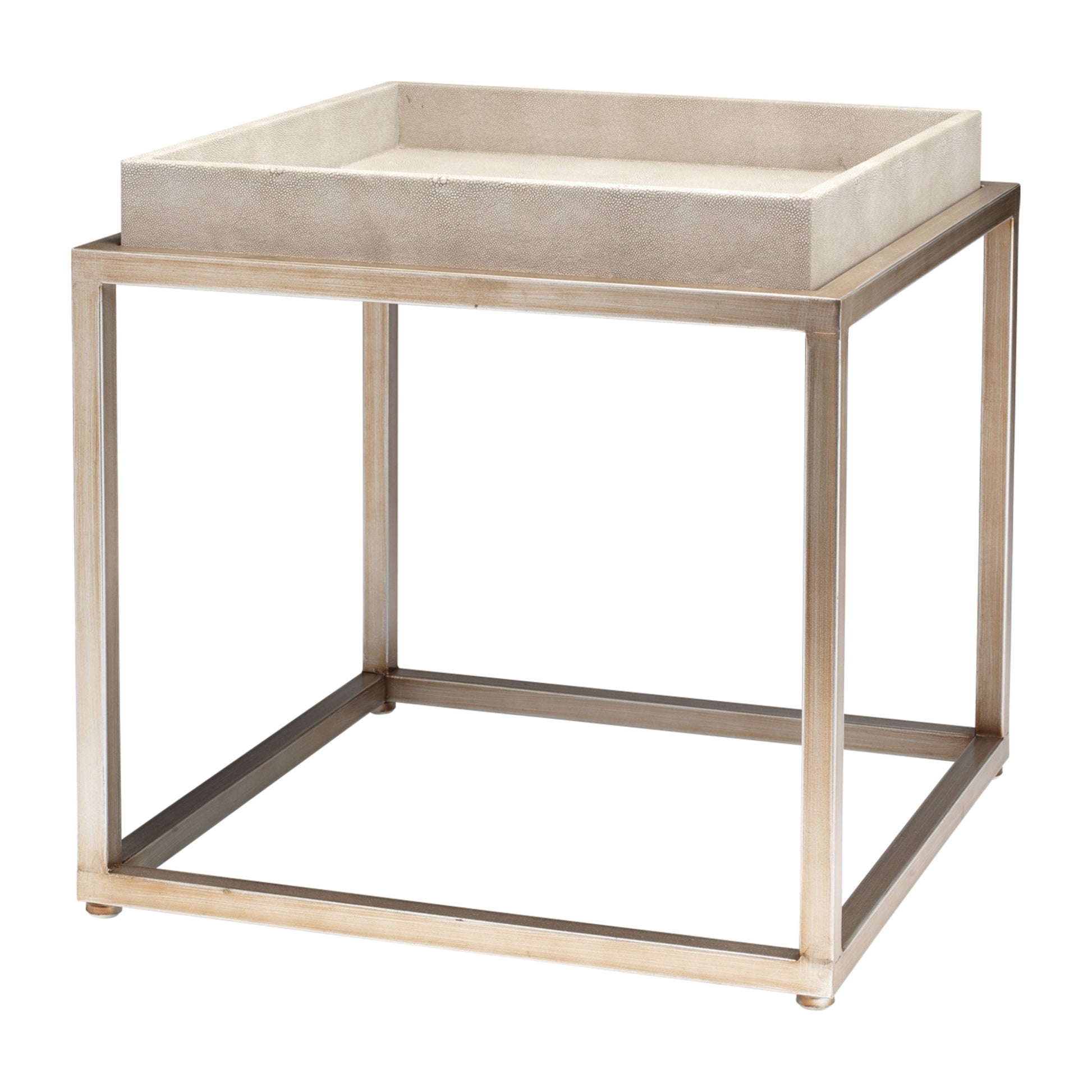 Jax Faux Shagreen Square Side Table by Jamie Young