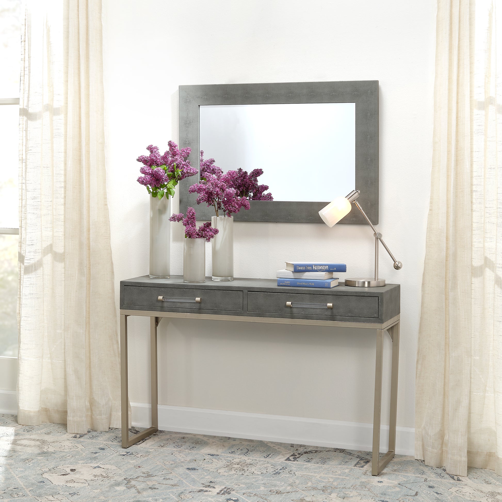 Kain Faux Shagreen Console by Jamie Young