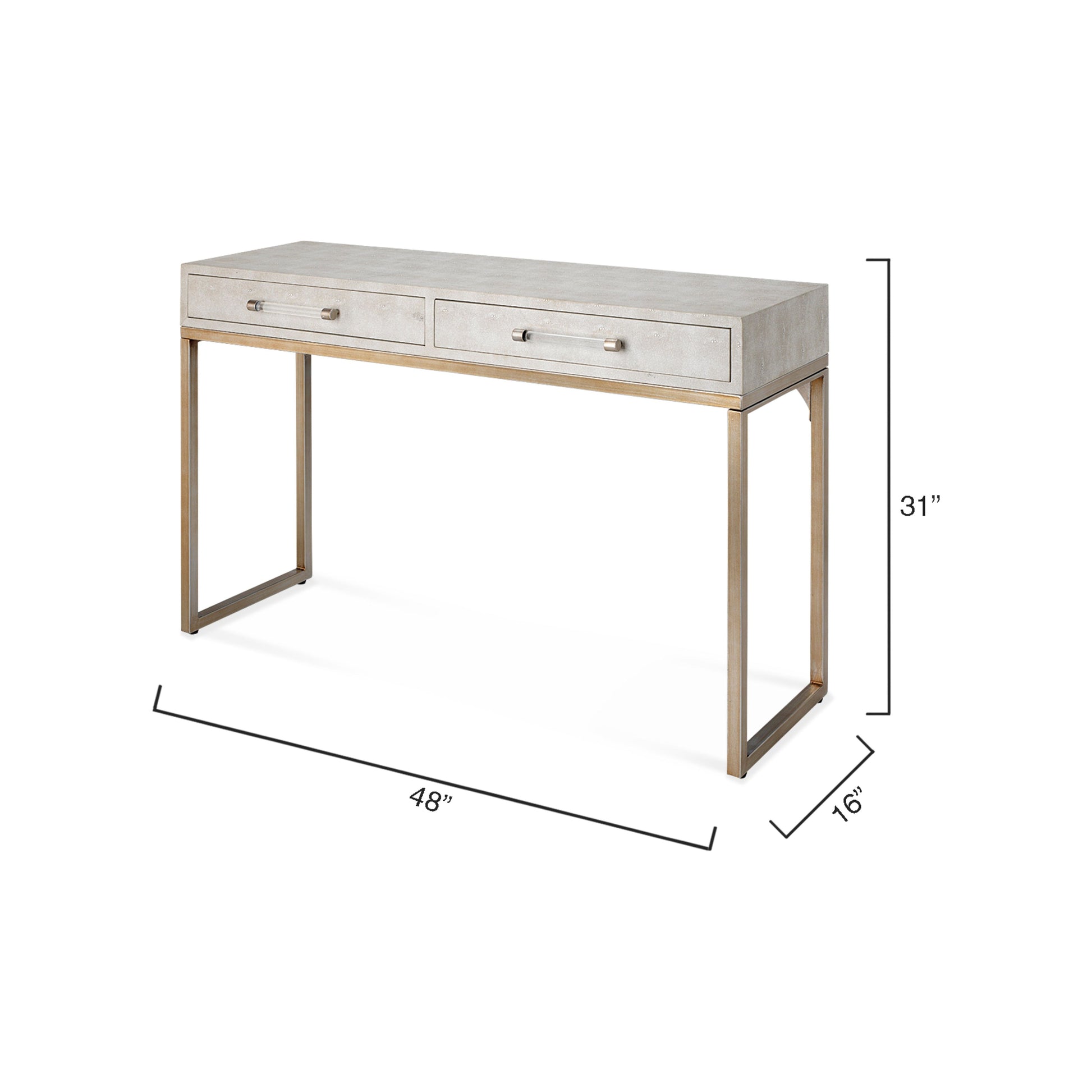 Kain Faux Shagreen Console by Jamie Young