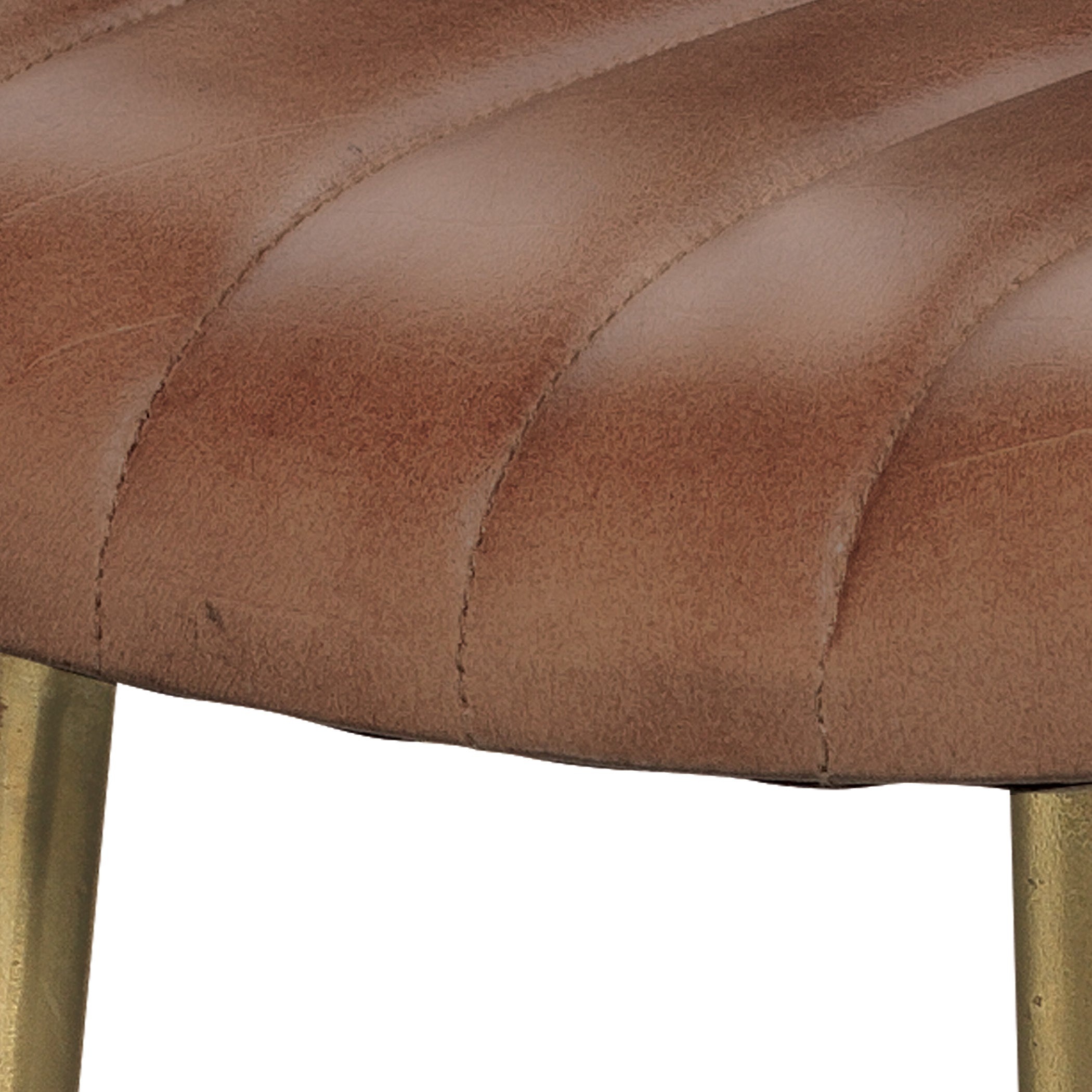 Theo Leather Bar Stool, Brown by Jamie Young