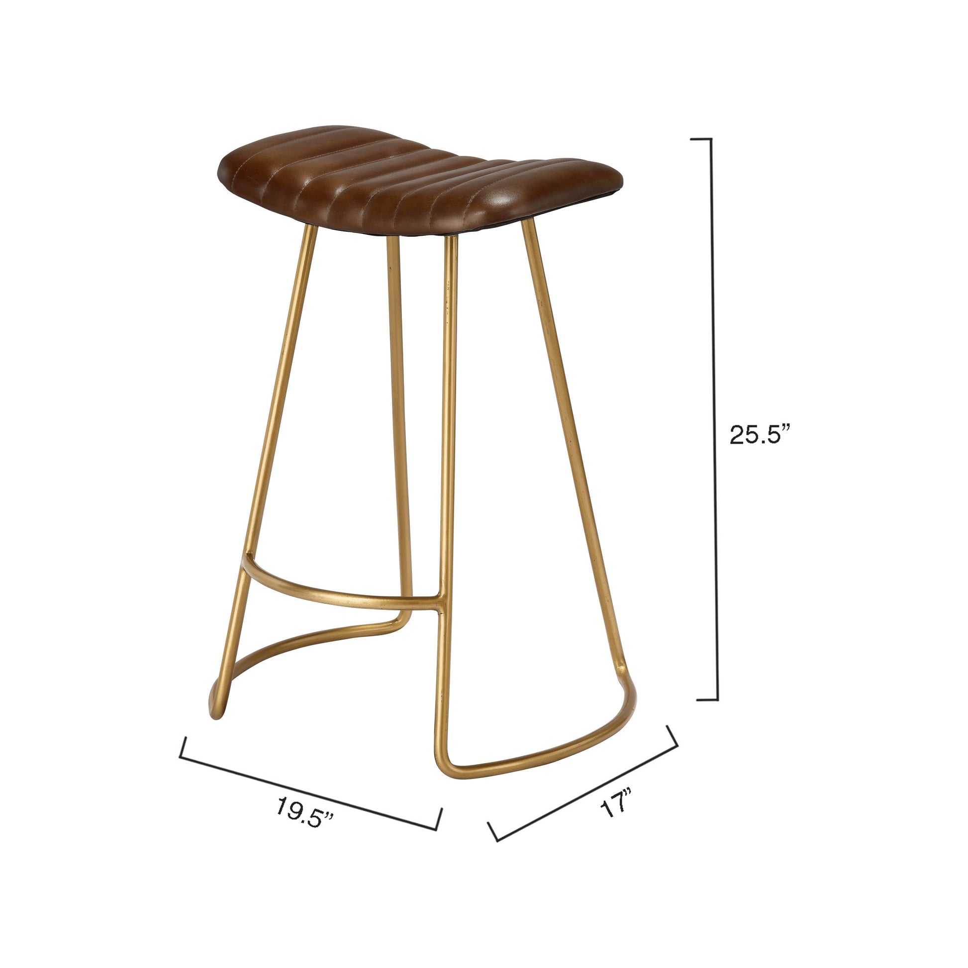 Theo Leather Counter Stool by Jamie Young