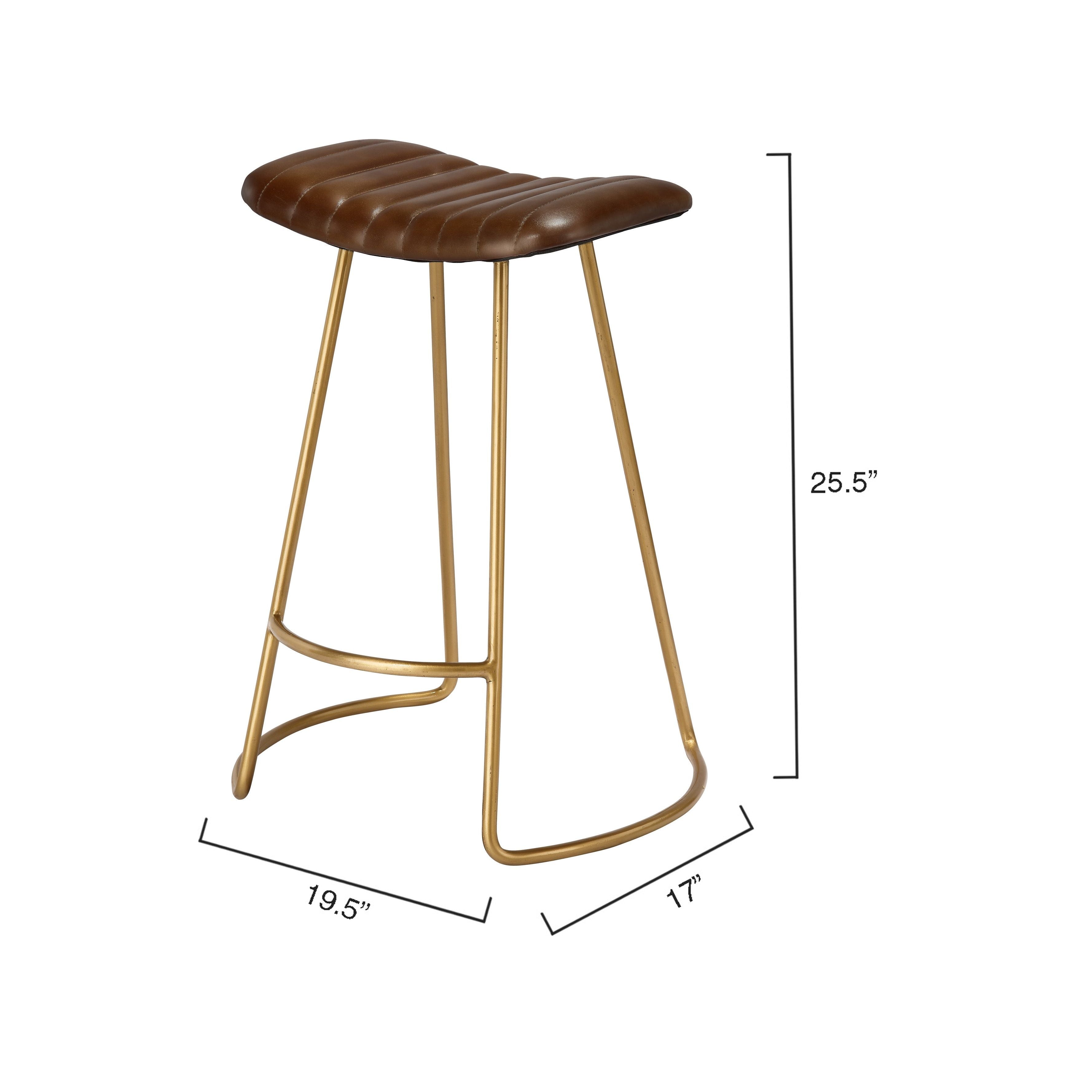 Theo Leather Counter Stool by Jamie Young