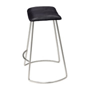 Theo Leather Counter Stool Grey by Jamie Young