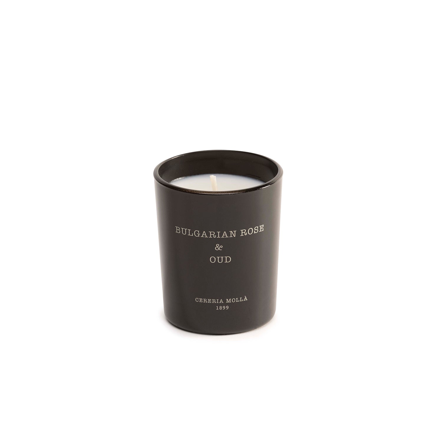 Cereria Molla Bulgarian Rose & Oud Black Votive Candle 2 oz by Cereria Molla