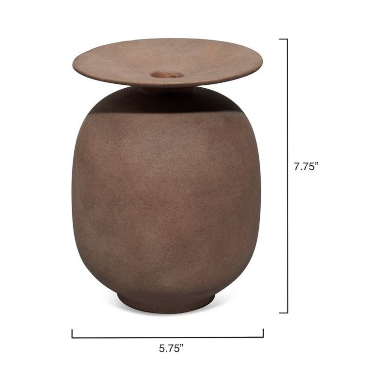 Highland Decorative Ceramic Vase, Brown by Jamie Young