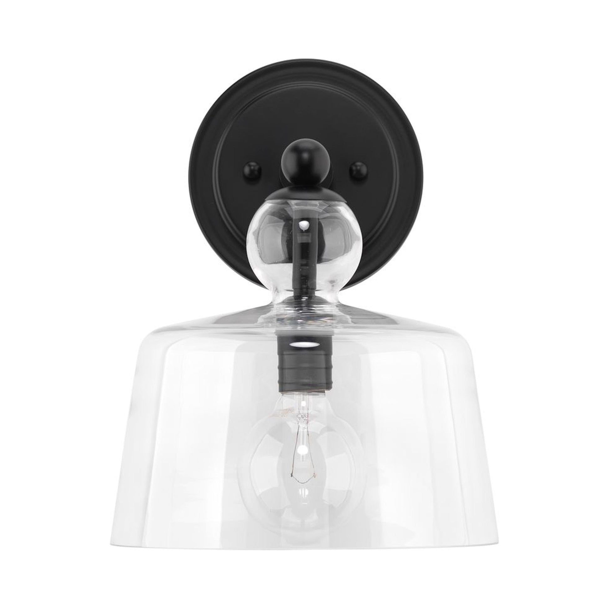 Hudson Glass Wall Sconce Black by Jamie Young