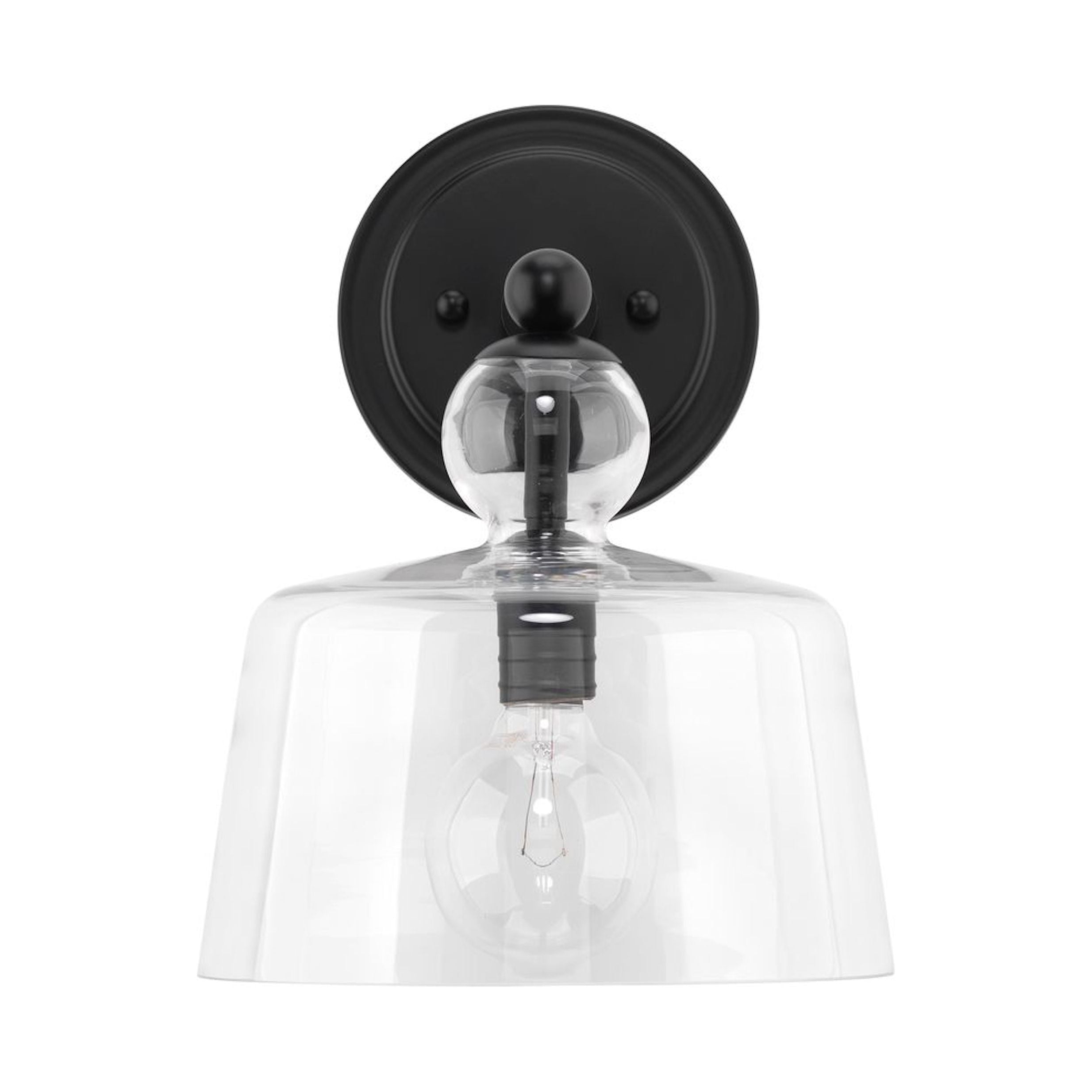 Hudson Glass Wall Sconce Black by Jamie Young