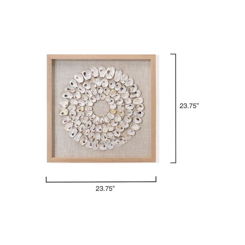 Maldives Framed Wall Art, White Abalone Shells by Jamie Young