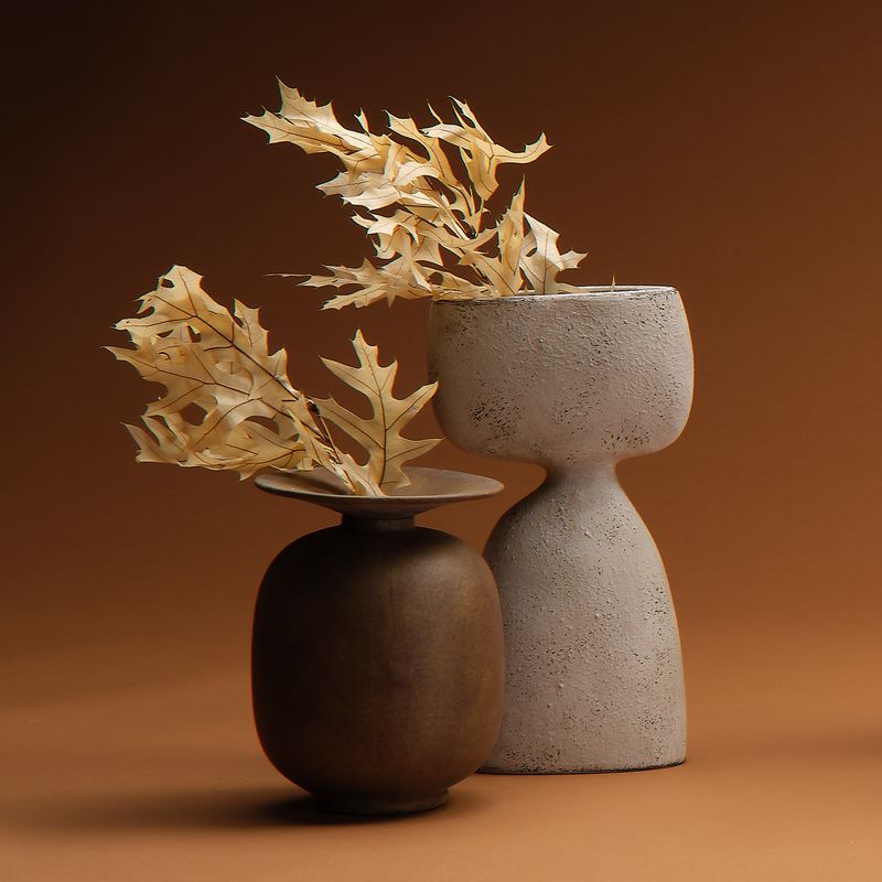Highland Decorative Ceramic Vase, Brown by Jamie Young