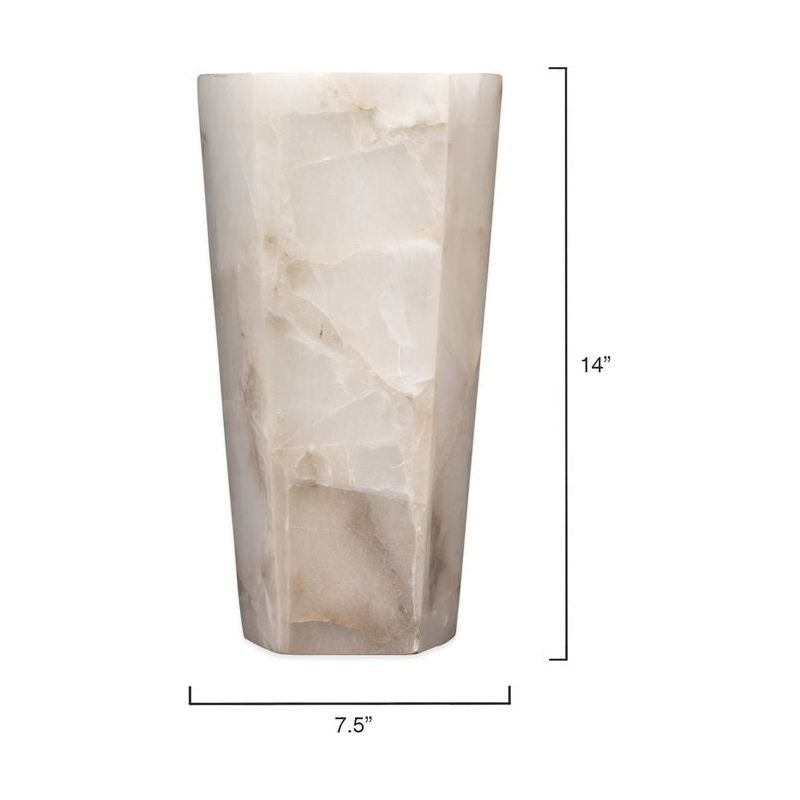 Borealis Tall Hexagon 1-Light Wall Alabaster Sconce by Jamie Young