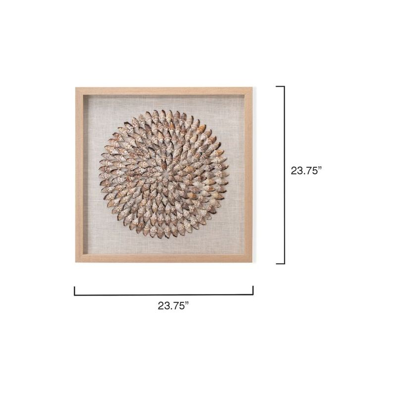 Riviera Framed Wall Art, Beige Simnia Shell by Jamie Young