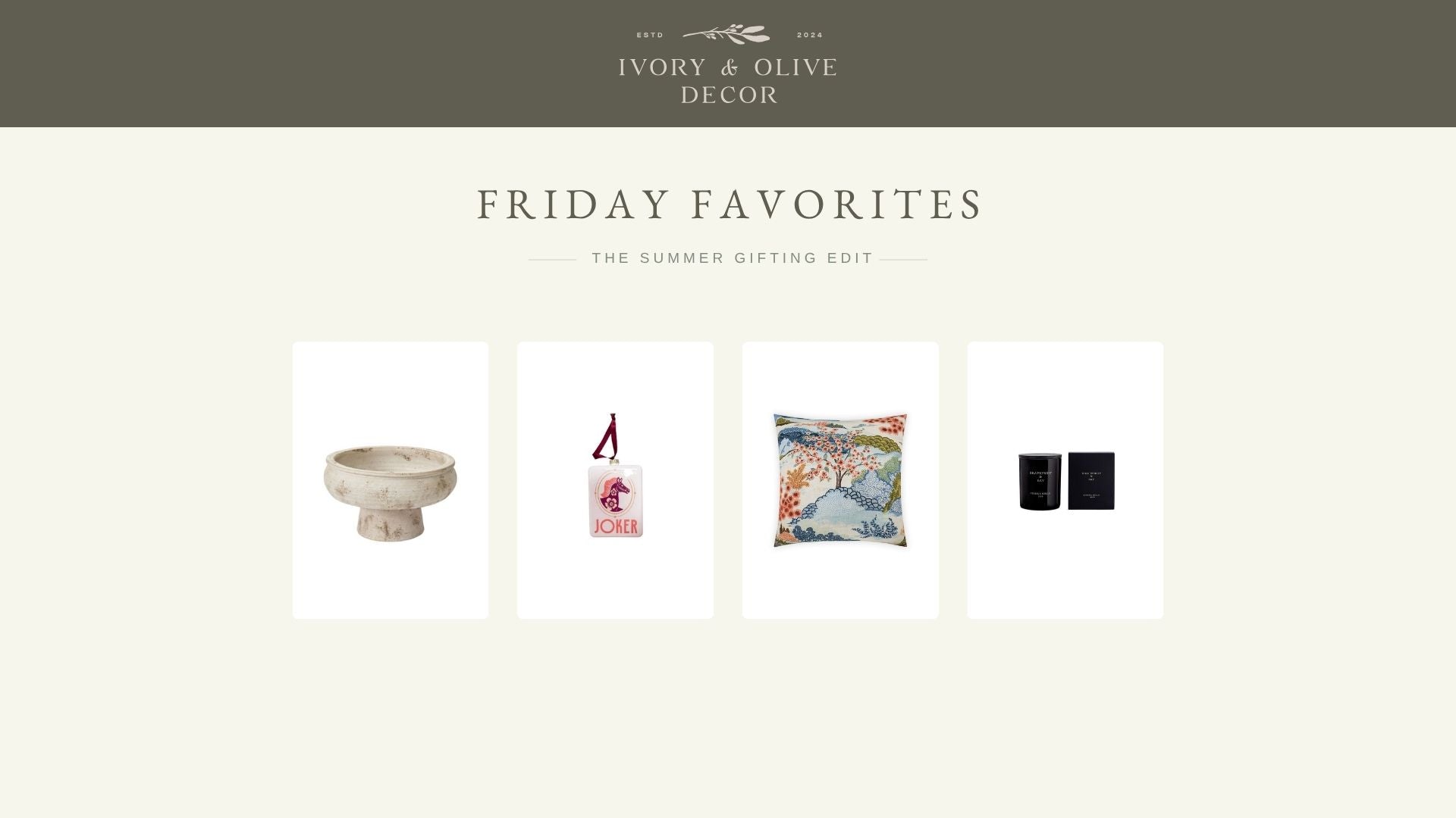 Friday Favorites: Still Summer, Already Thinking About Gifting