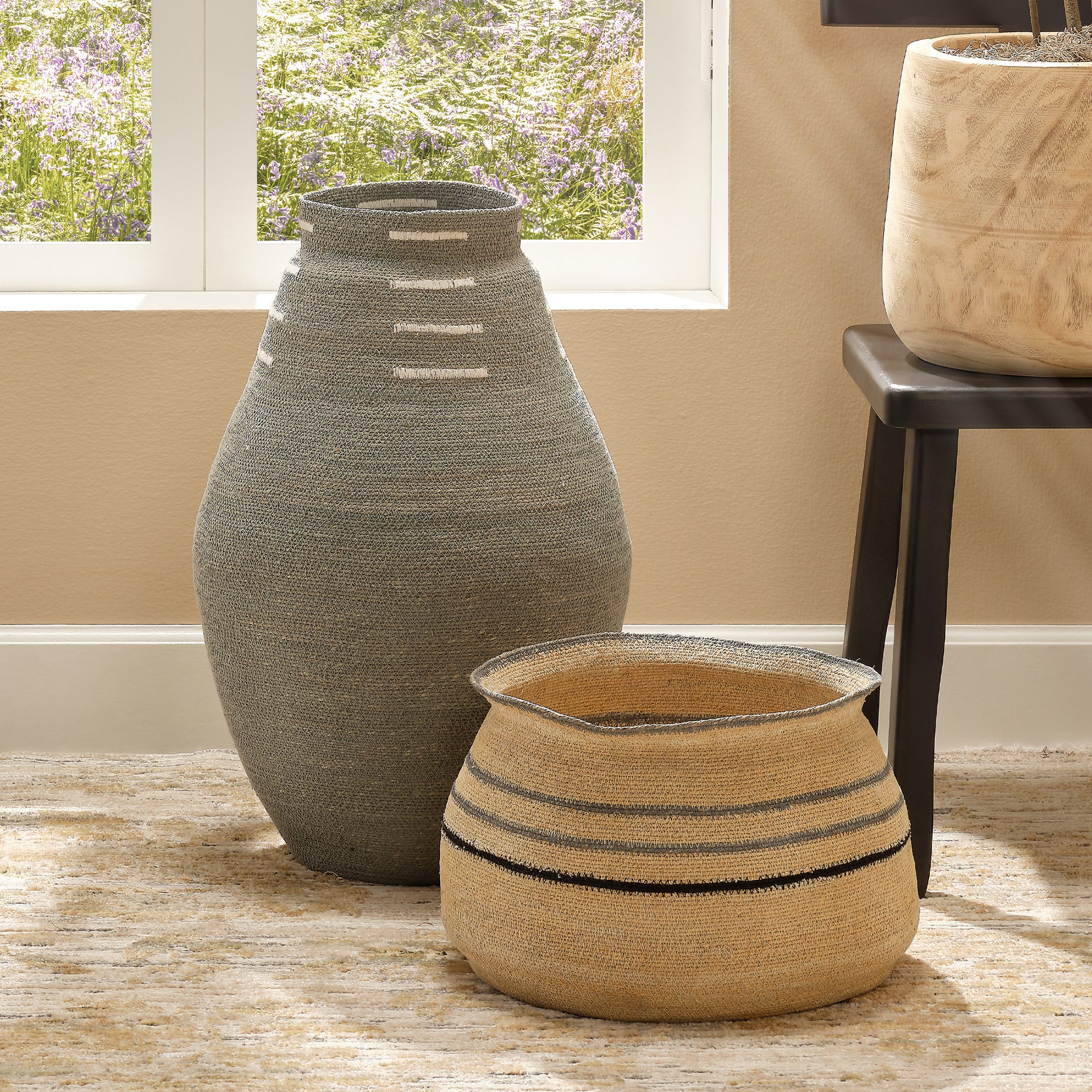 Rainforest Seagrass Basket by Jamie Young