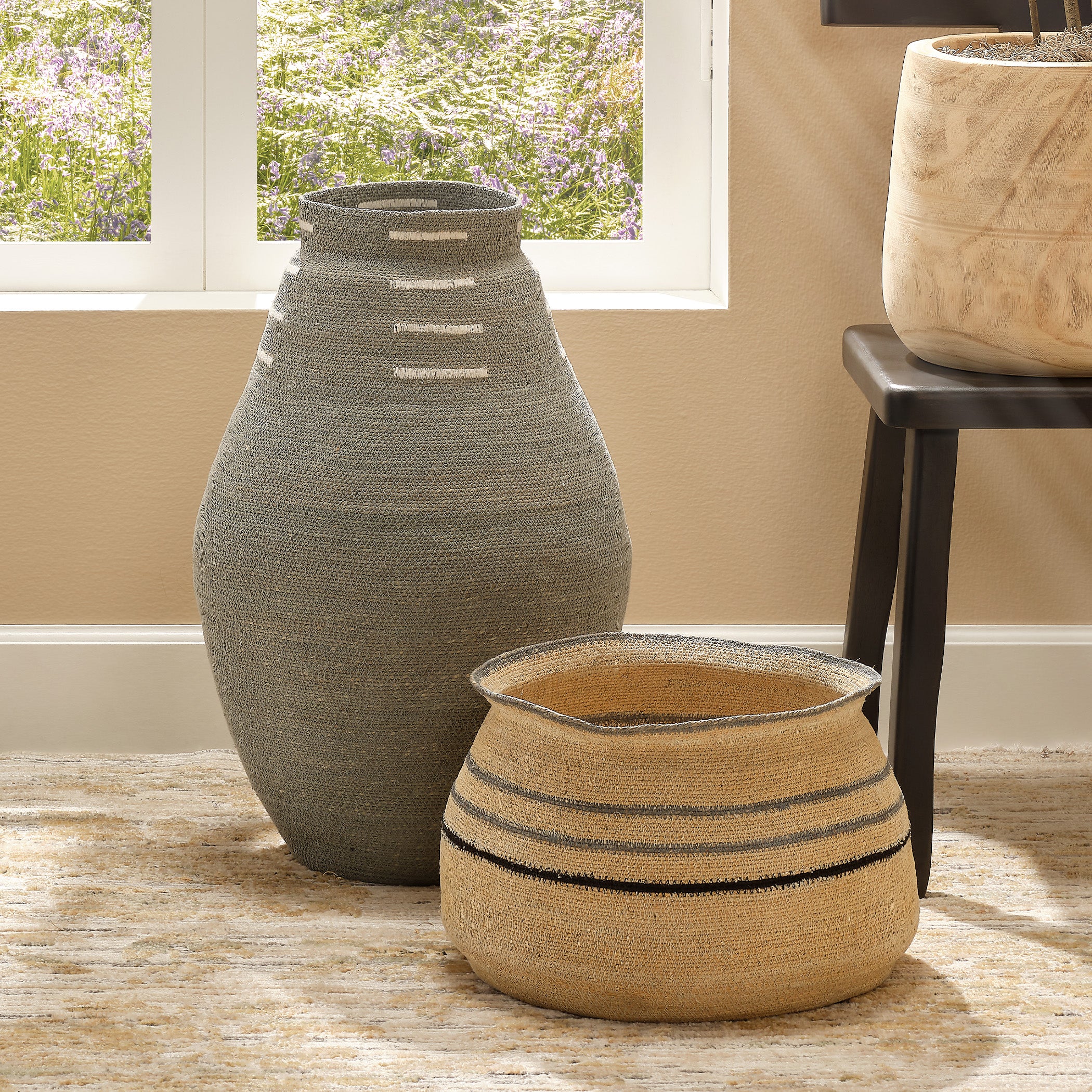 Rainforest Seagrass Basket by Jamie Young