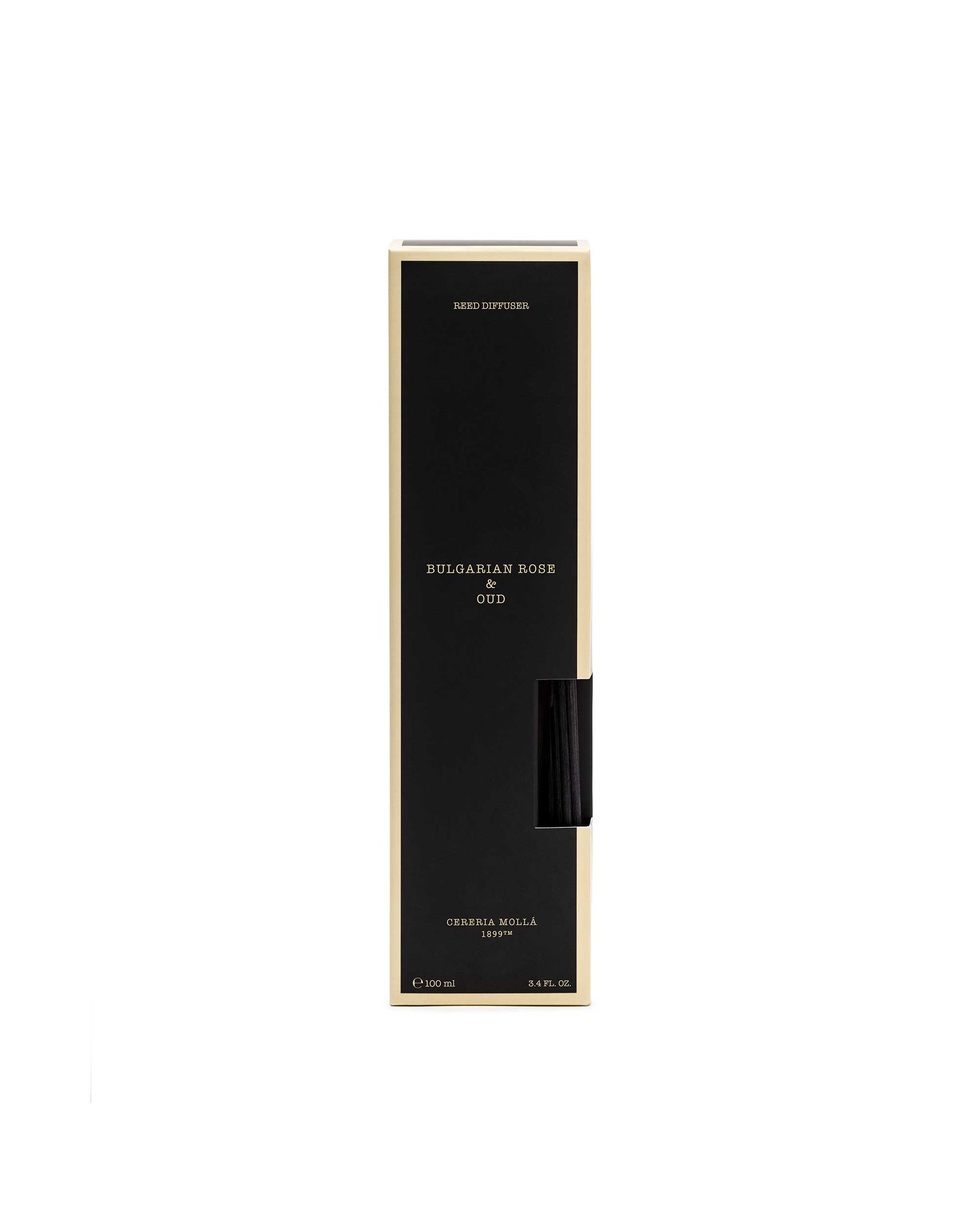 Cereria Molla Bulgarian Rose & Oud Black Reed Diffuser 3.4 fl oz by Cereria Molla