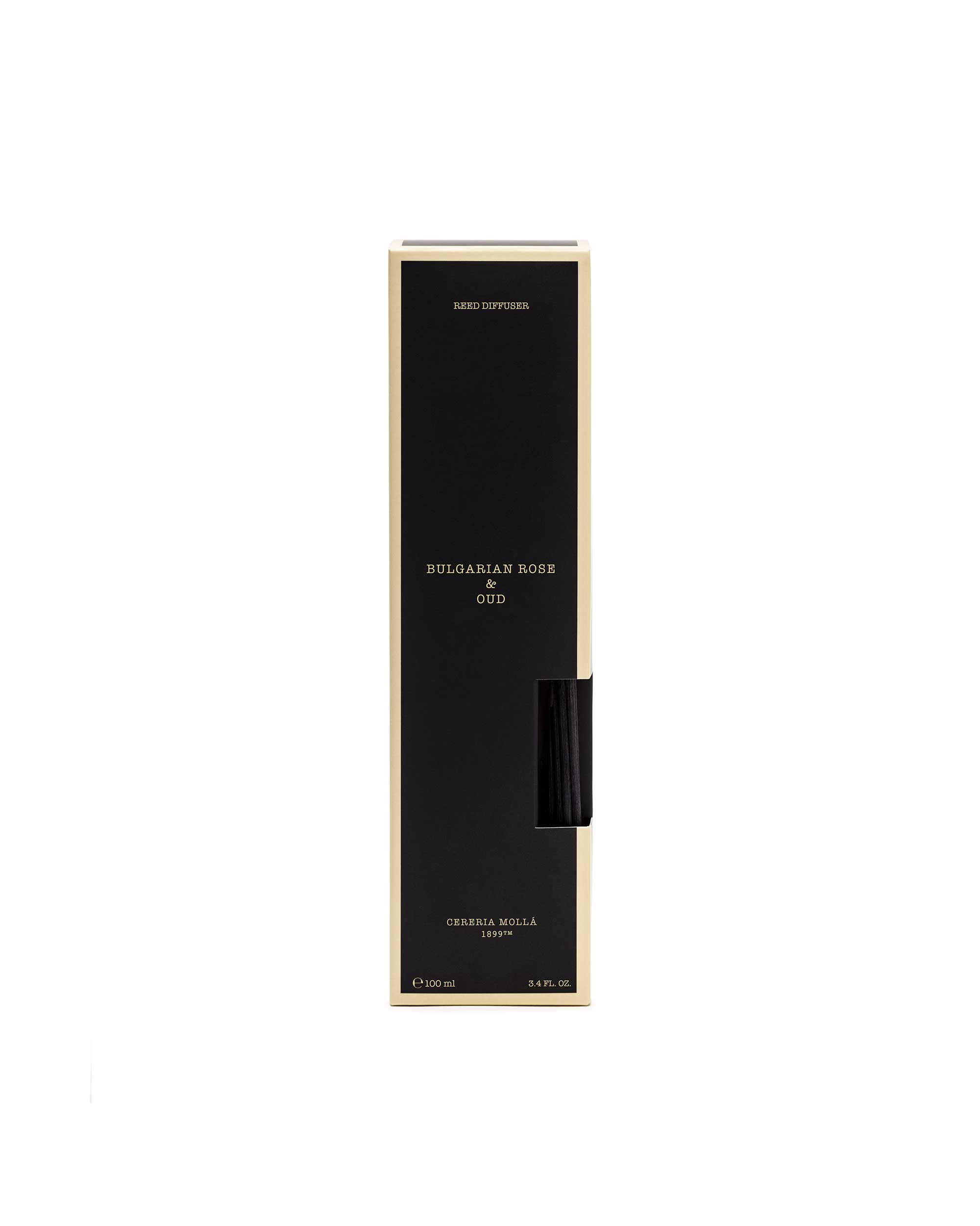 Cereria Molla Bulgarian Rose & Oud Black Reed Diffuser 3.4 fl oz by Cereria Molla