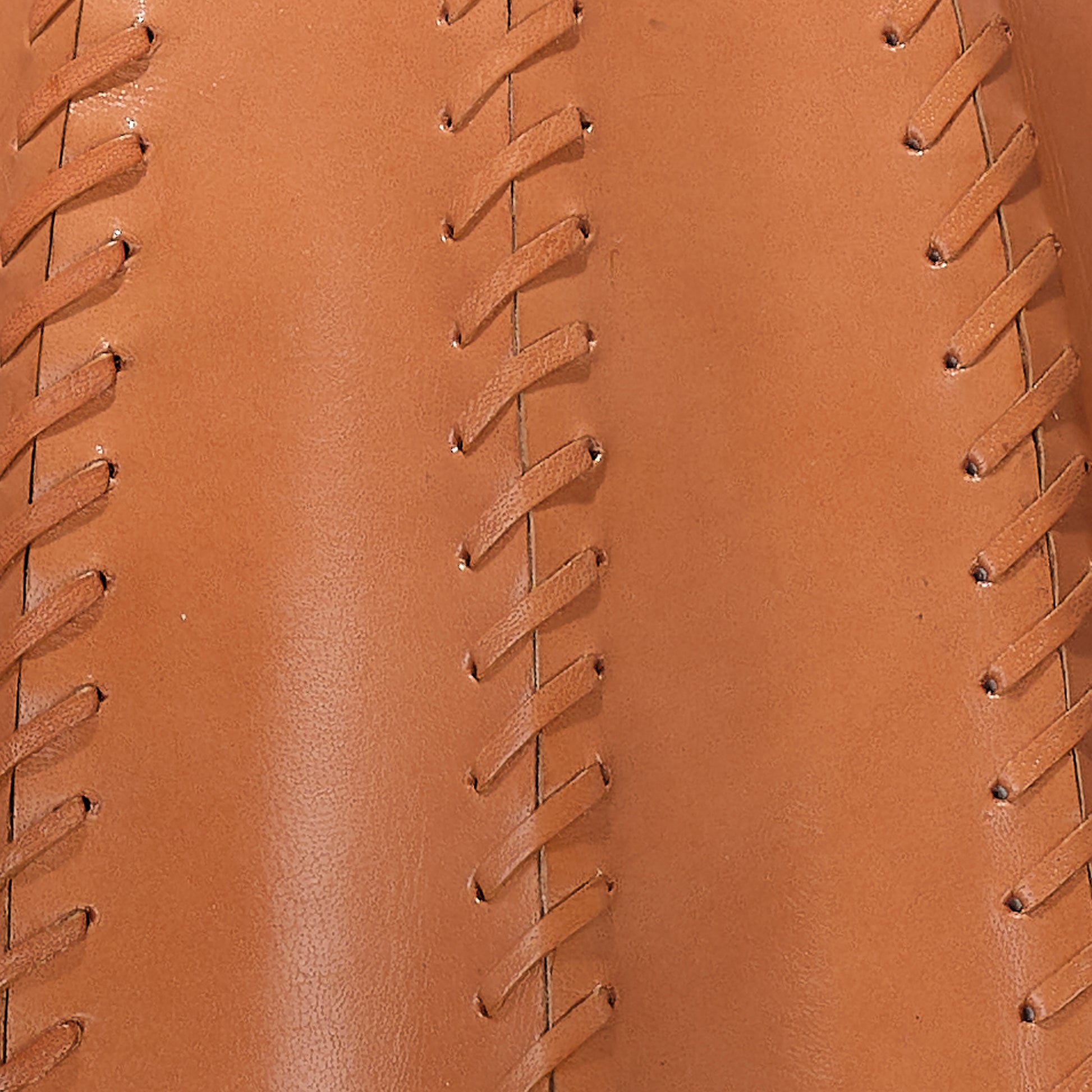 Beckham Leather Table Lamp with Linen Shade, Tan by Jamie Young