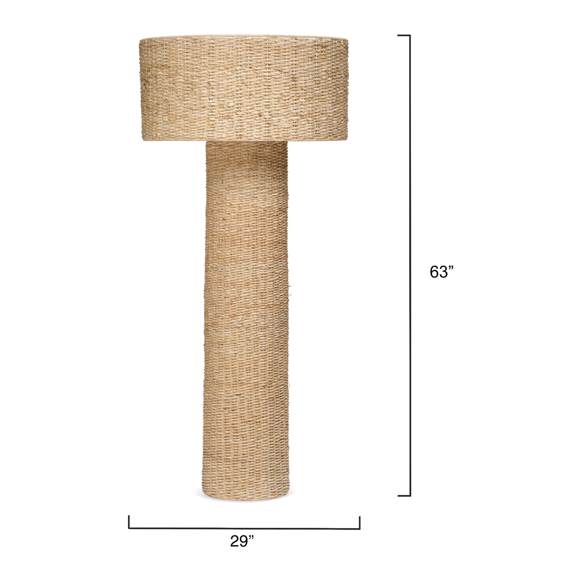 Big Island Woven 2-Light Floor Lamp, Natural by Jamie Young