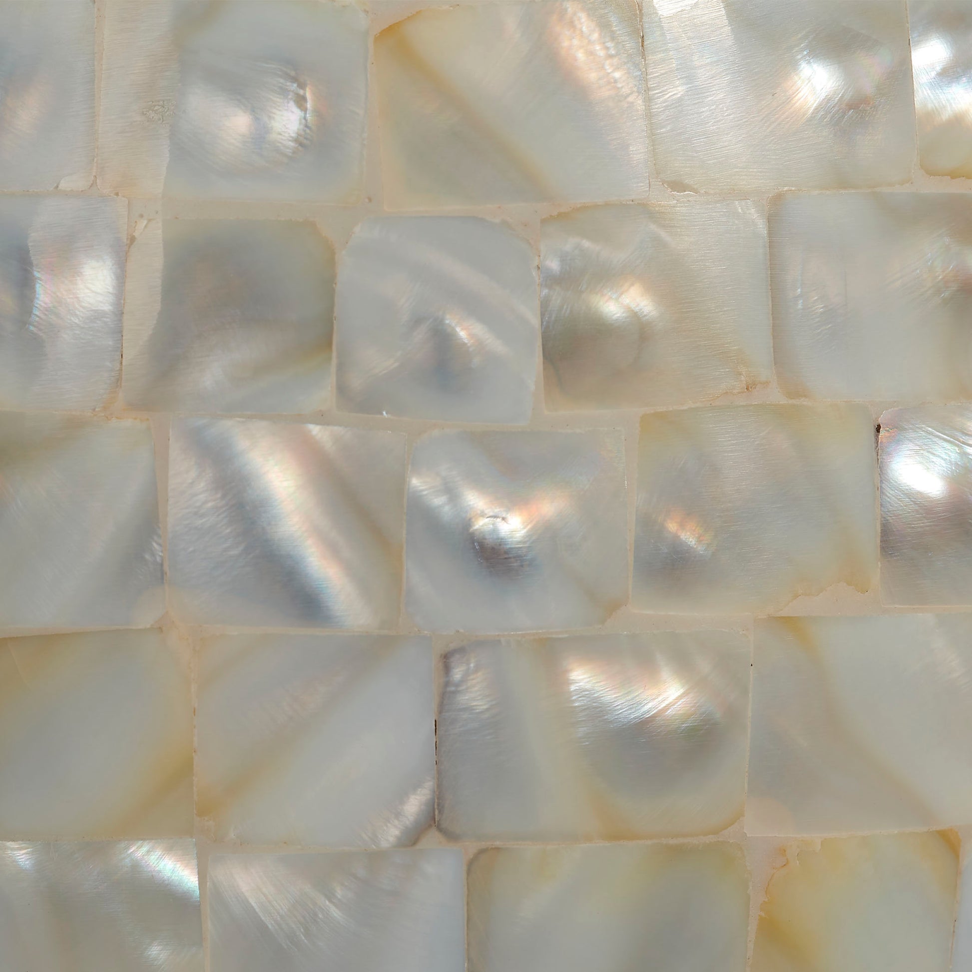 Capsule Mother of Pearl Table Lamp with Linen Shade by Jamie Young