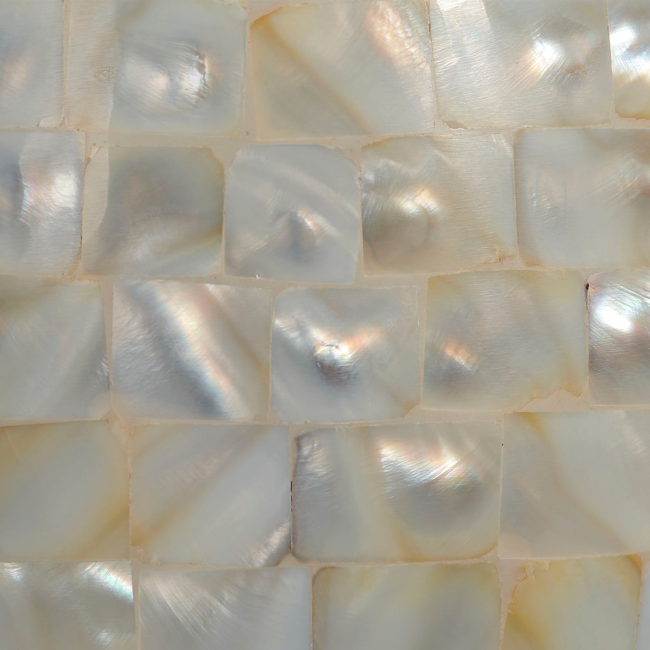 Capsule Mother of Pearl Table Lamp with Linen Shade by Jamie Young