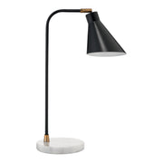 Chronicle Marble Task Lamp with Iron Shade by Jamie Young