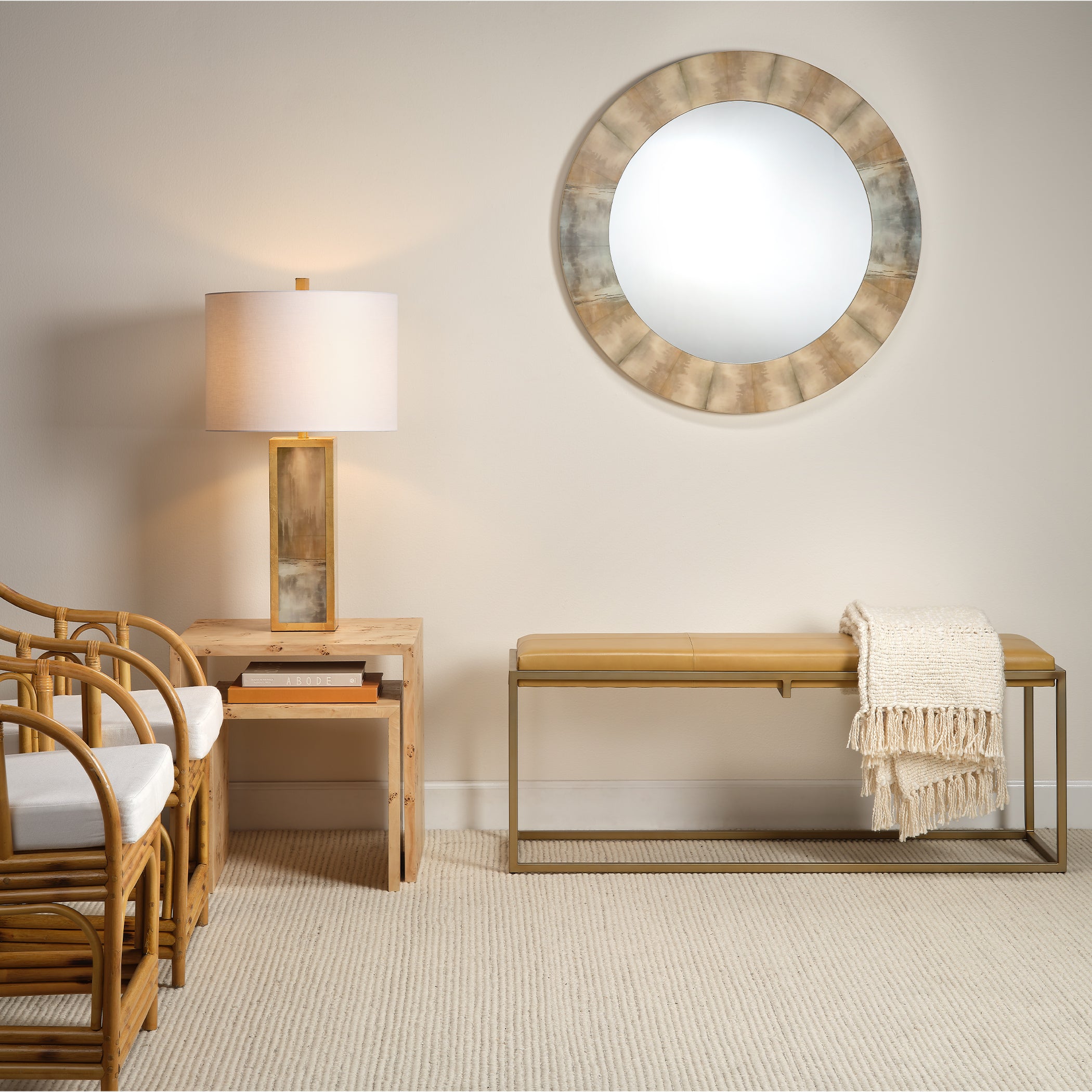 Cloudscape Table Lamp with Linen Shade by Jamie Young