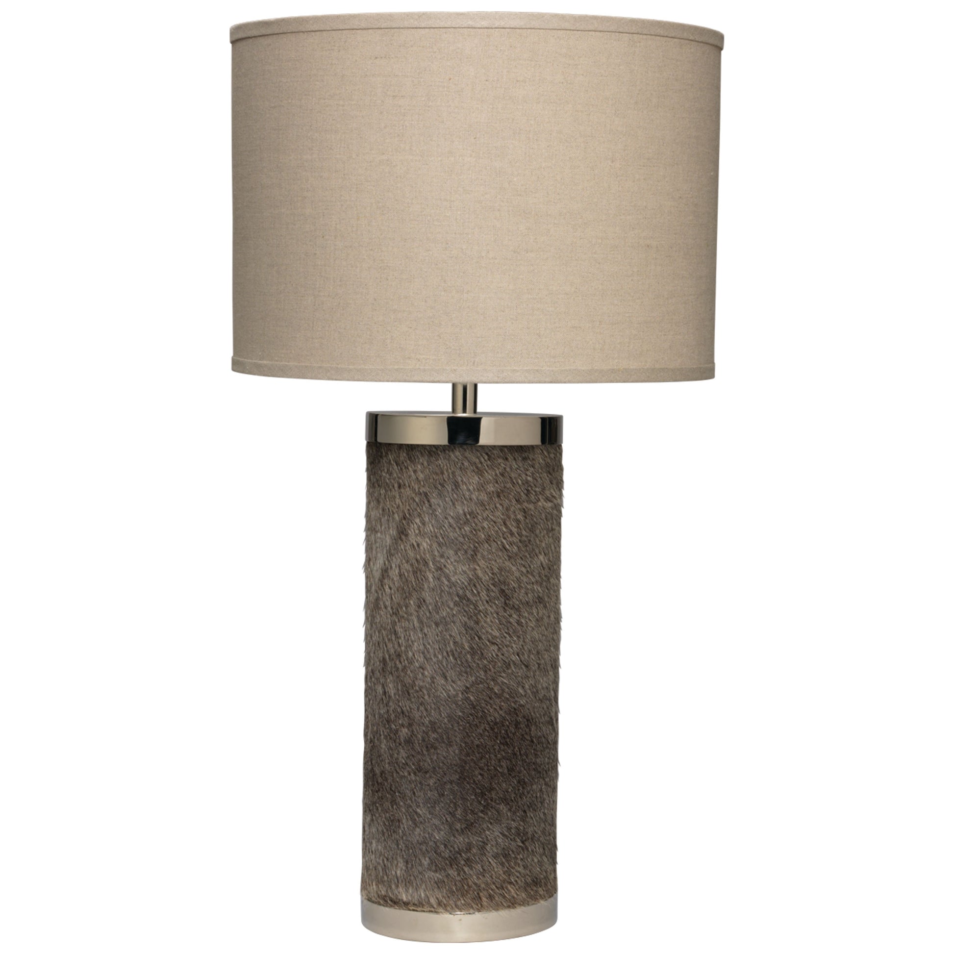 Column Hide Table Lamp with Linen Shade by Jamie Young