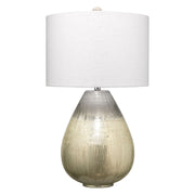 Damsle Glass Table Lamp with Linen Shade by Jamie Young