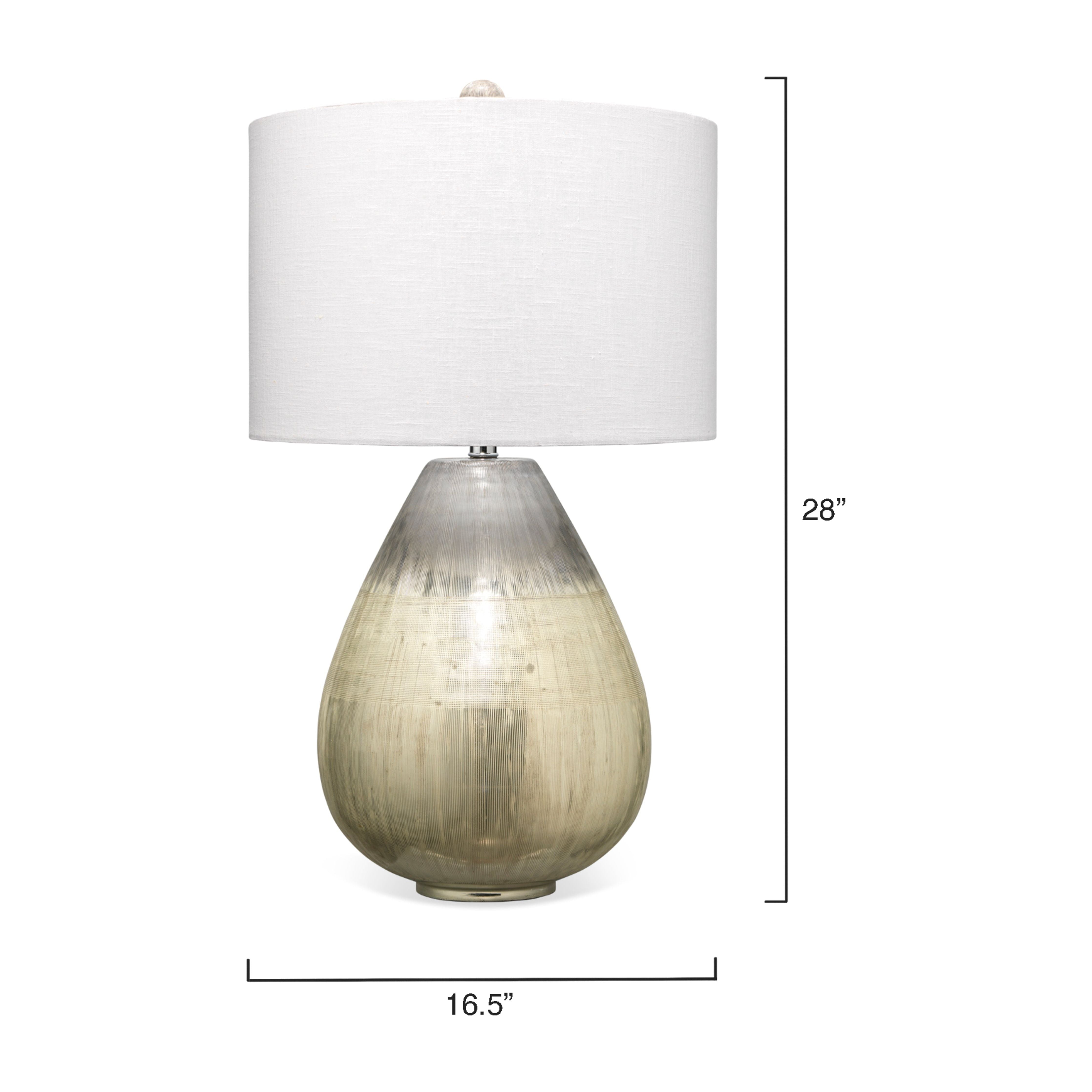 Damsle Glass Table Lamp with Linen Shade by Jamie Young