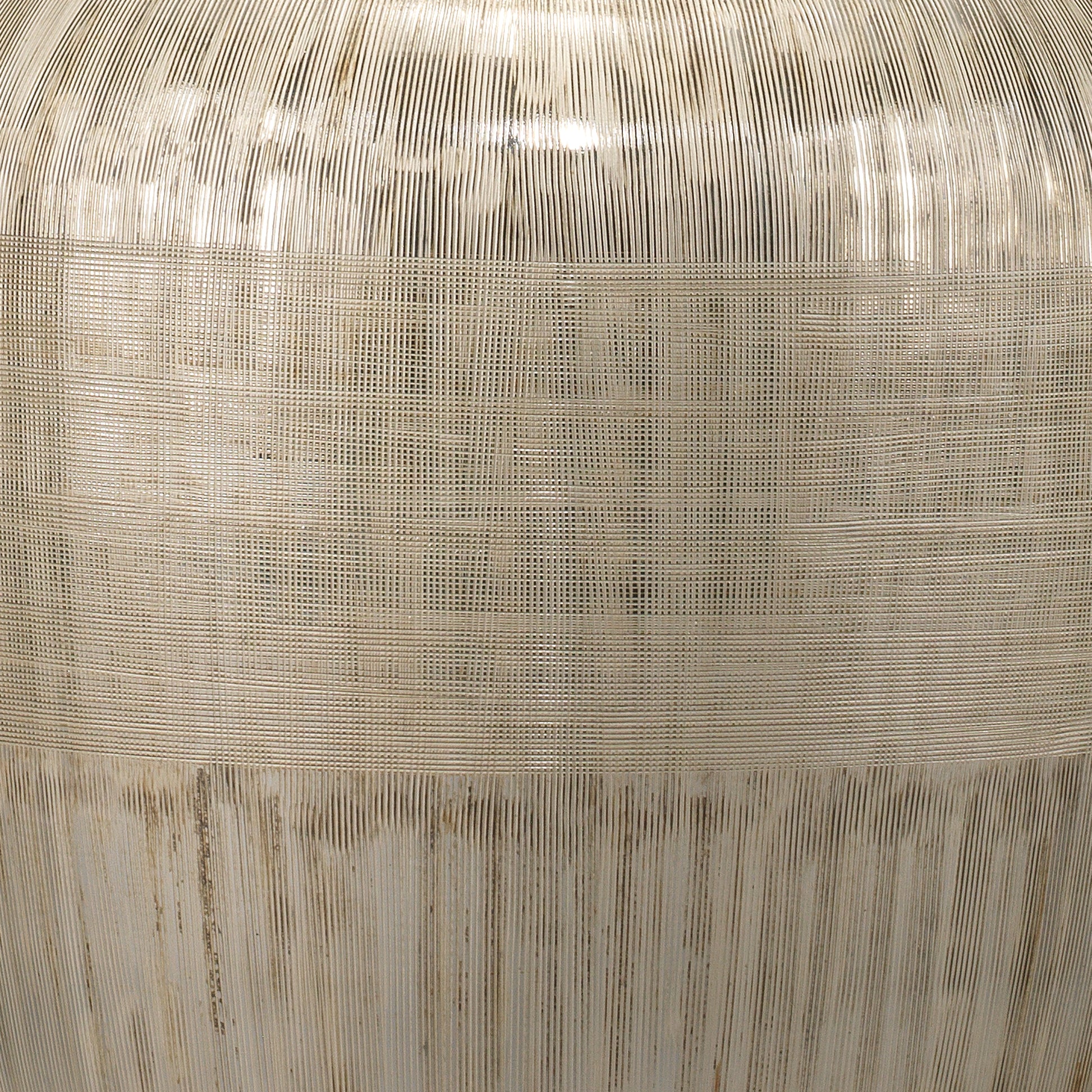 Damsle Glass Table Lamp with Linen Shade, Silver by Jamie Young